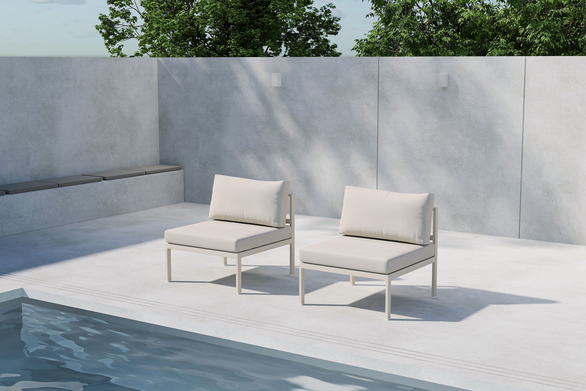 Venture Home Copacabana Sofa Module Middle - Beige / Beige