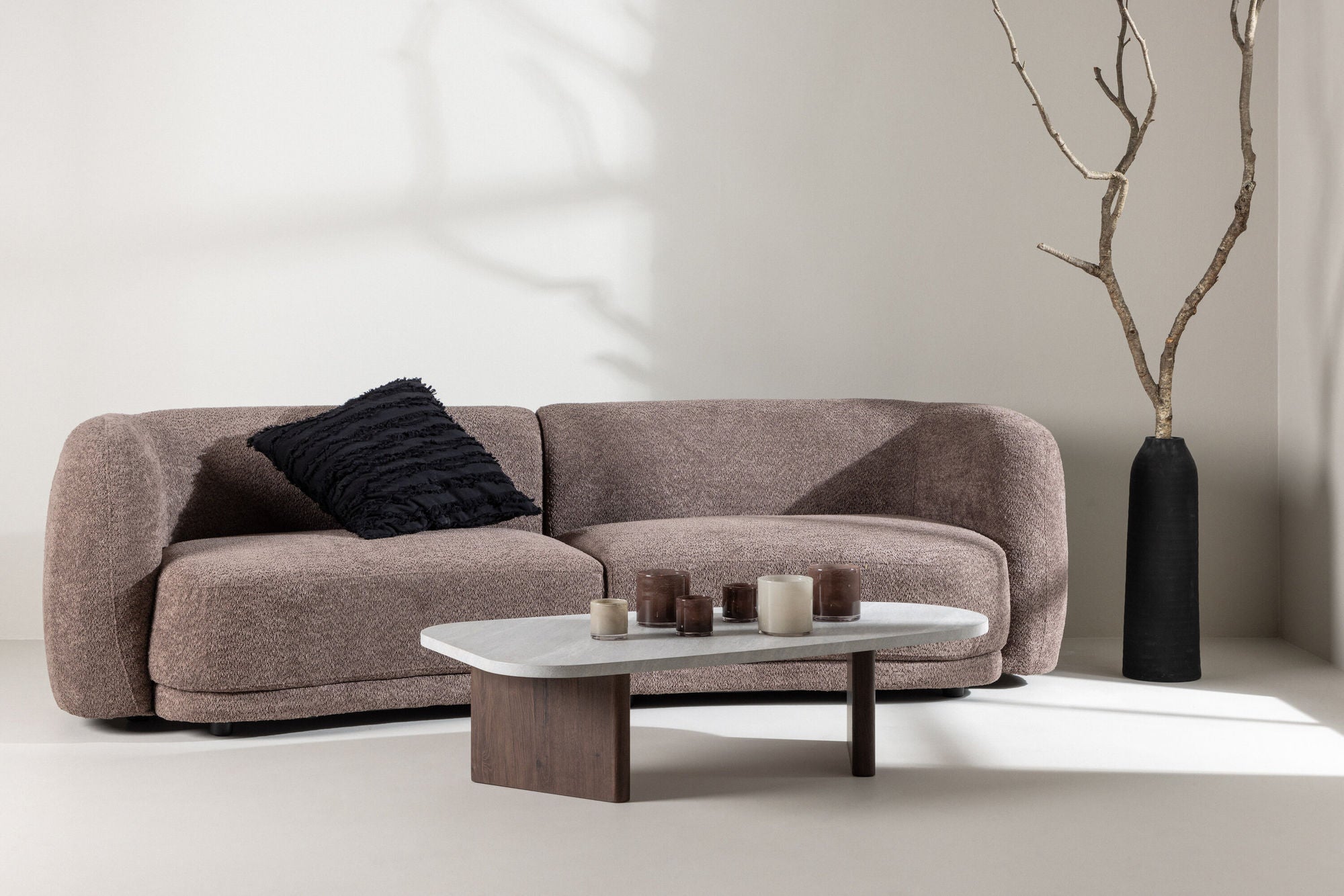 Venture Home Cielo 3-seat Sofa - Brown Boucle /