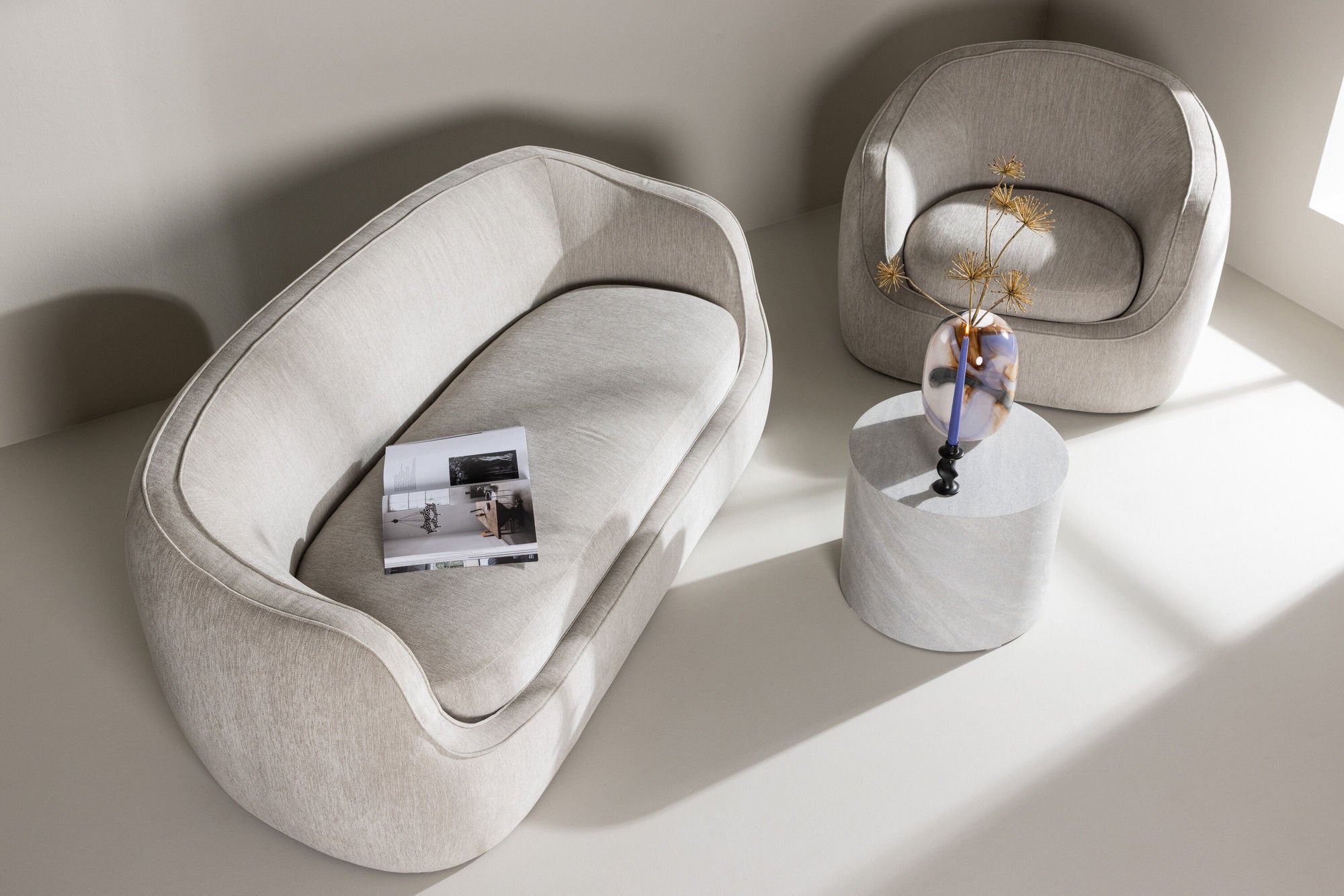 Venture Home Elio 3-seat Sofa - Light Grey /