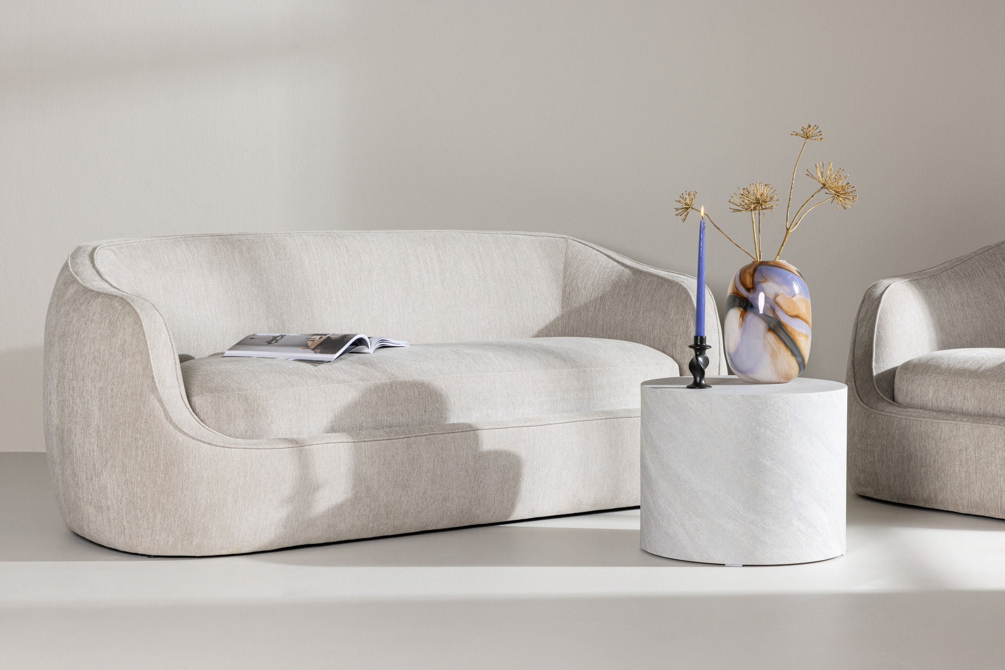 Venture Home Elio 3-seat Sofa - Light Grey /