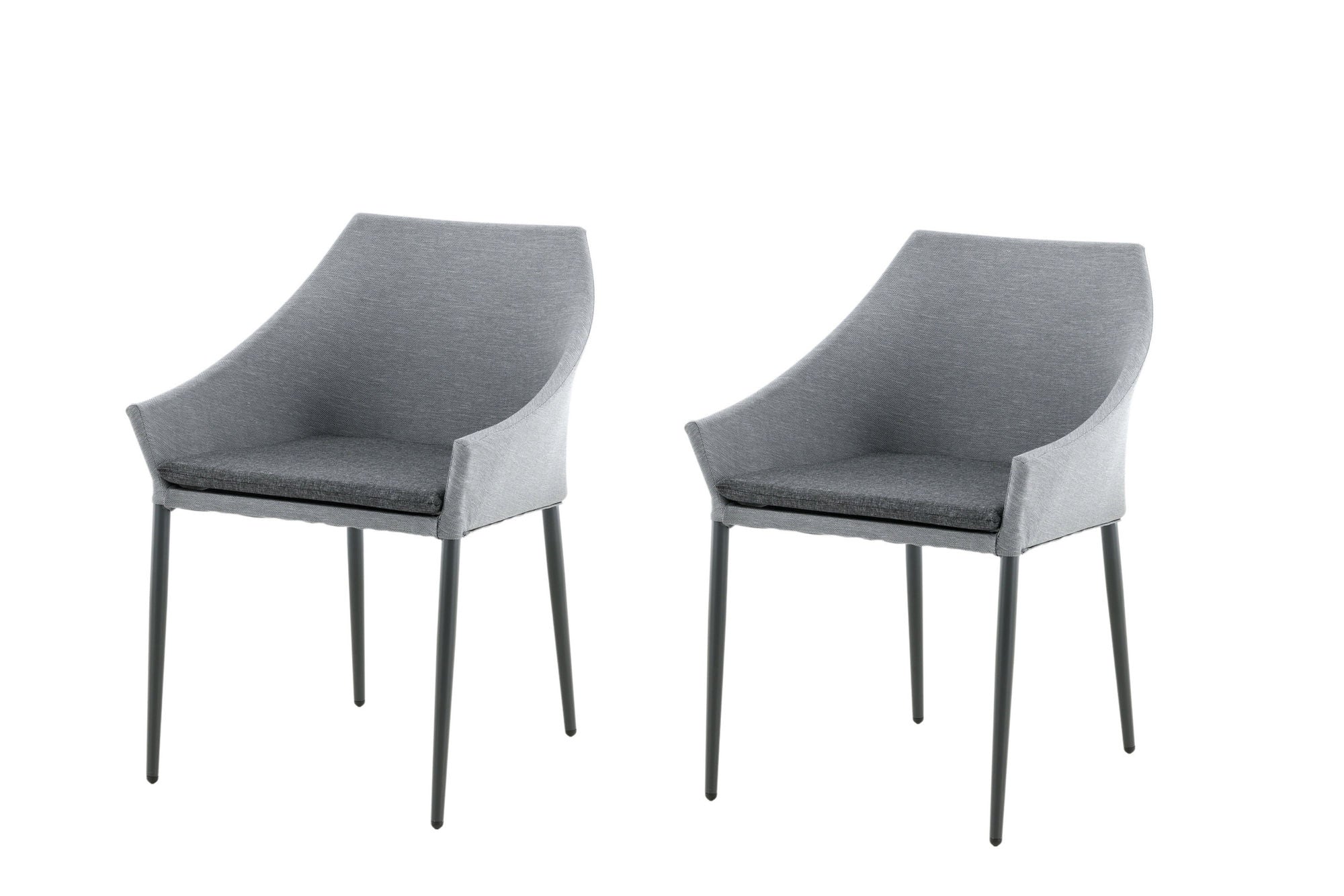 Venture Home Spoga - Spisebordsstol 2-pack - Black / Grey - -