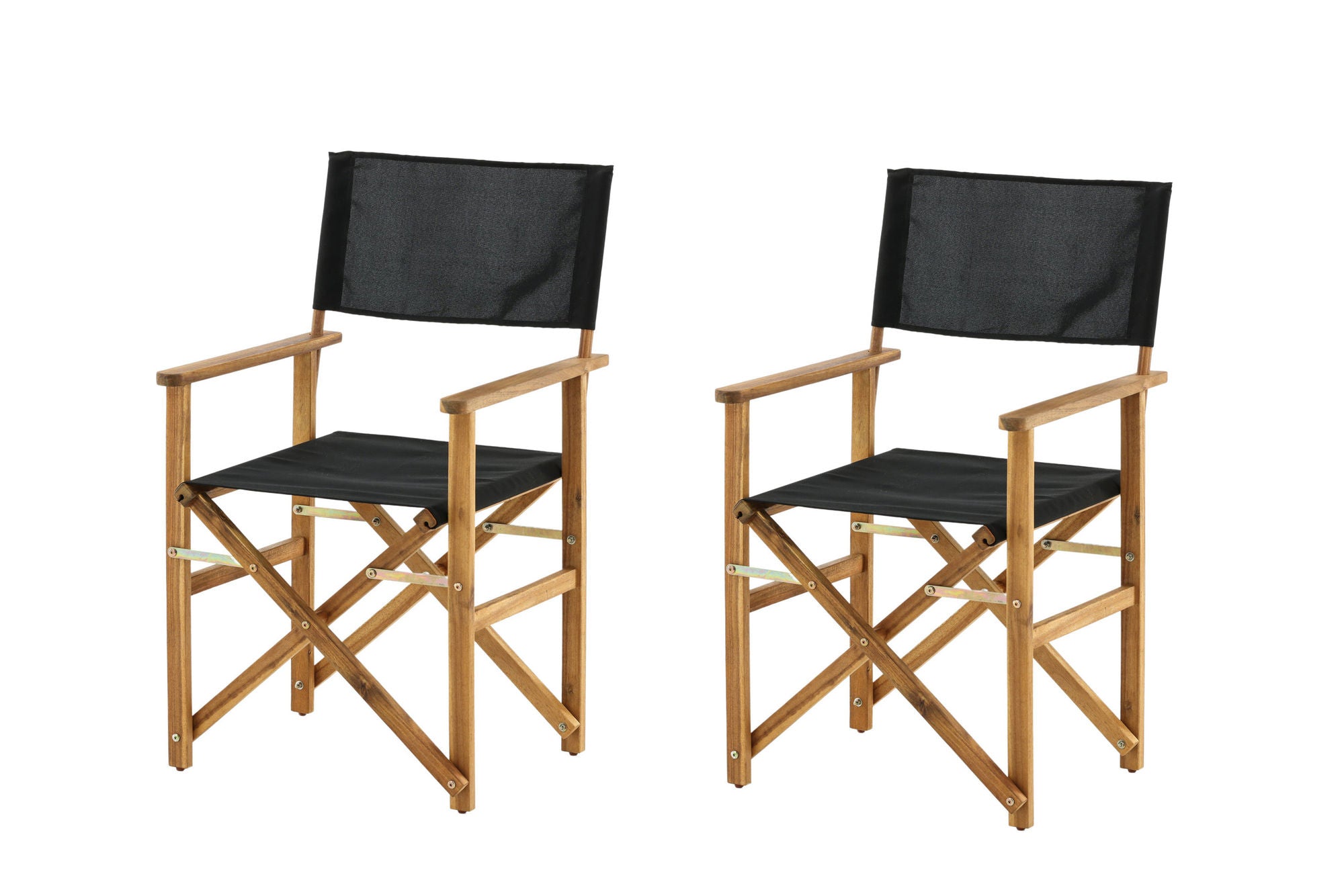 Venture Home Marion - Editors stol 2-pack - Nature / Black - Acacia -