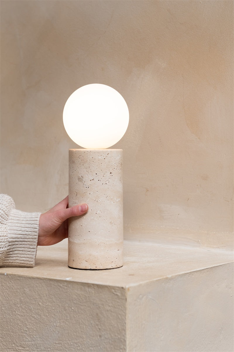 Tivoli dia.12 x h.30cm, Hvid, Bord lampe