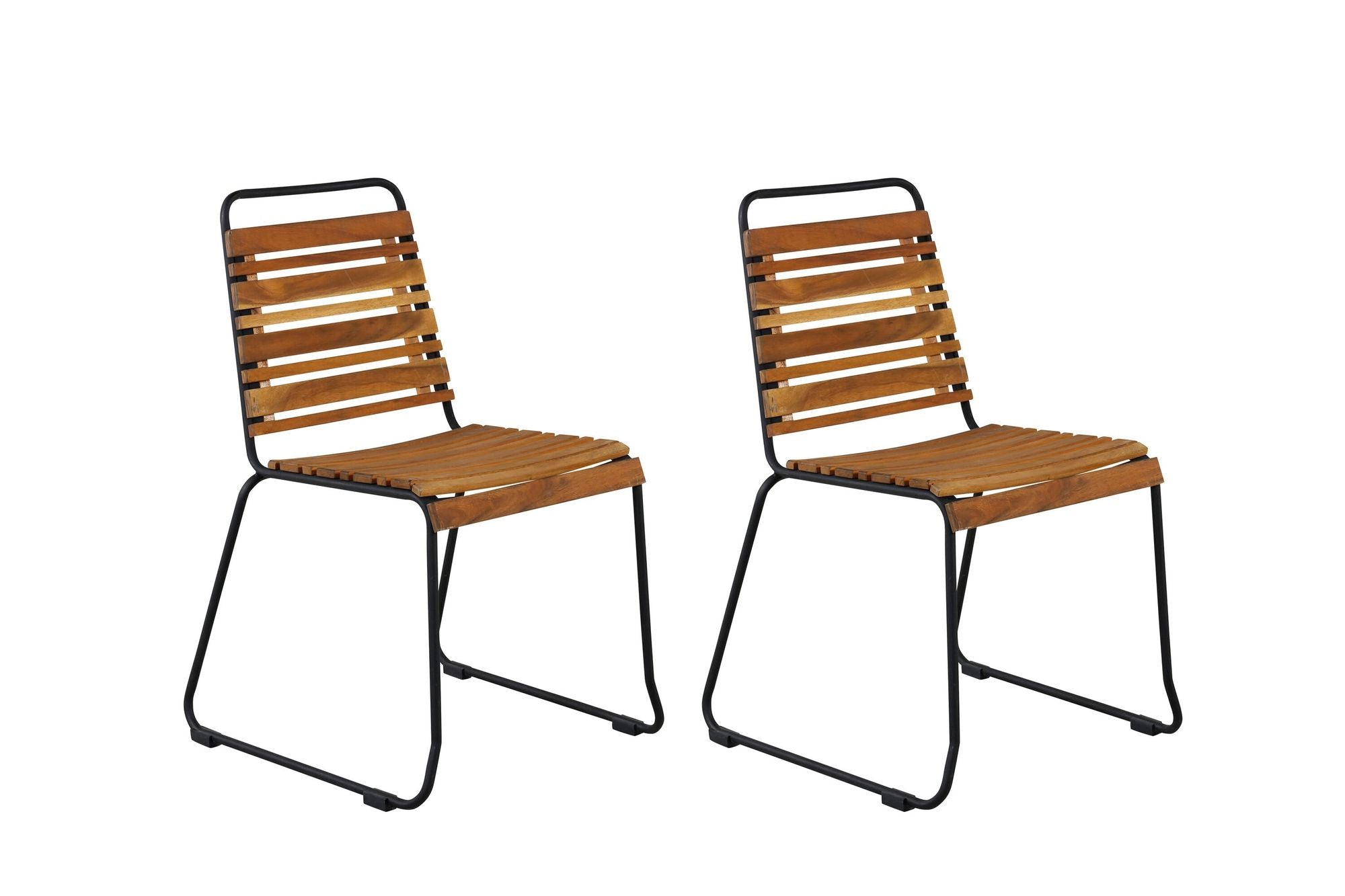 Venture Home Bois Spisebordsstol 2-pack - Black Alu / Acacia