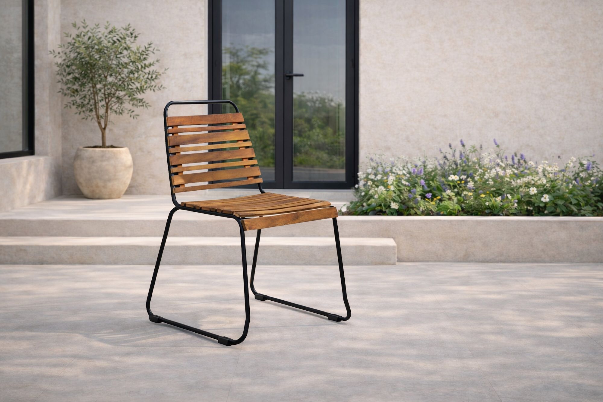 Venture Home Bois Spisebordsstol 2-pack - Black Alu / Acacia