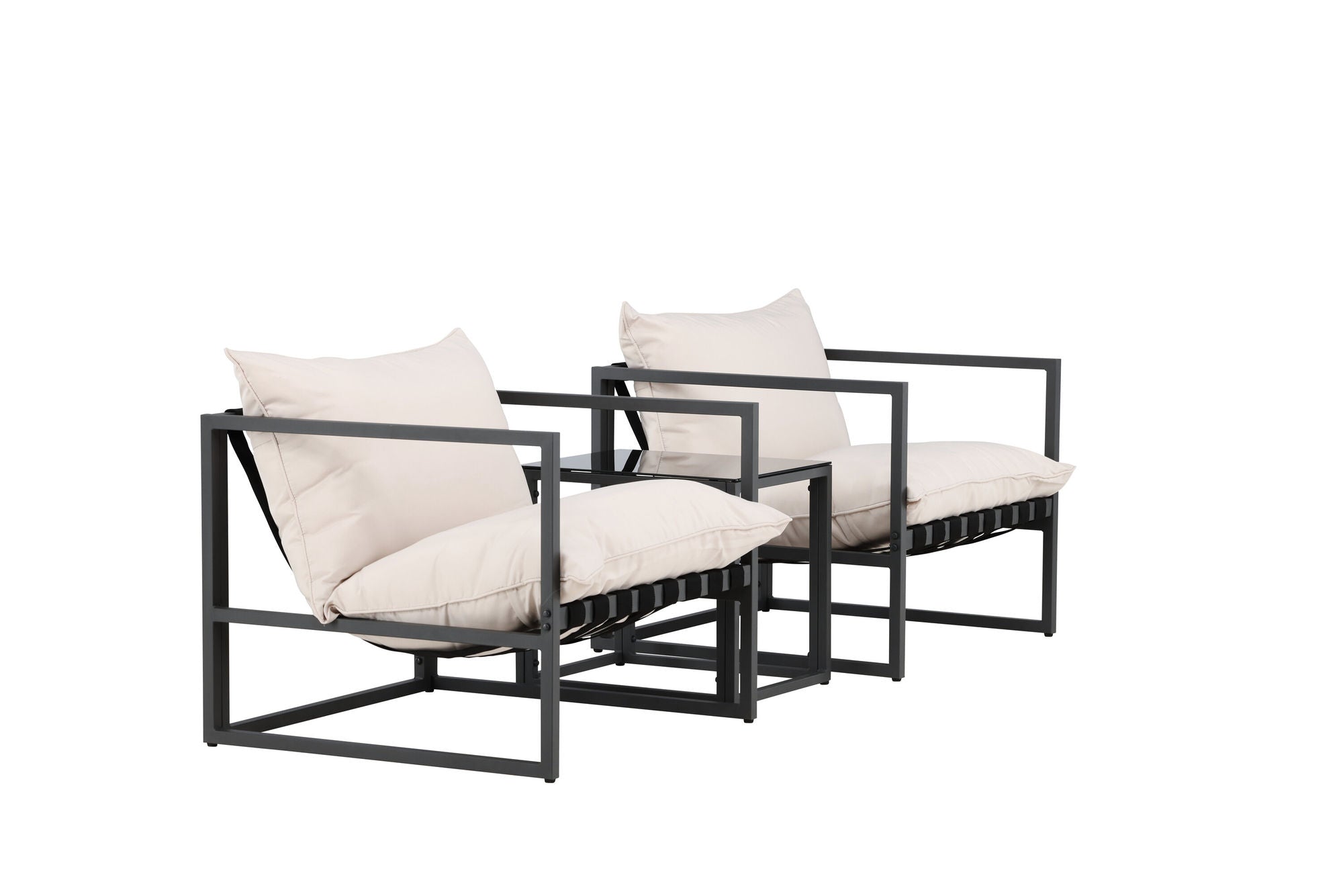 Venture Home Messina Lounge Set - Black/Beige