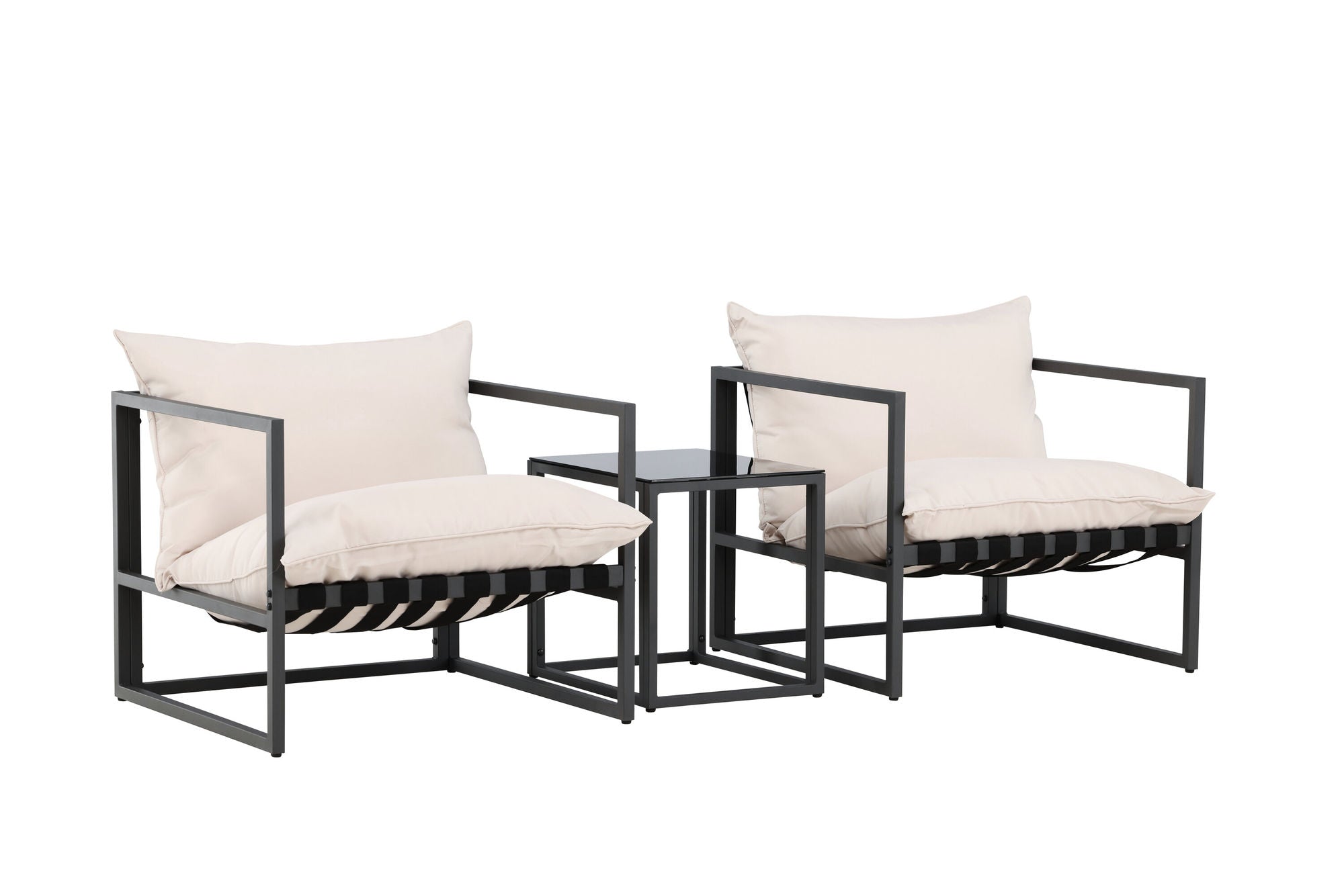 Venture Home Messina Lounge Set - Black/Beige