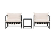 Venture Home Messina Lounge Set - Black/Beige