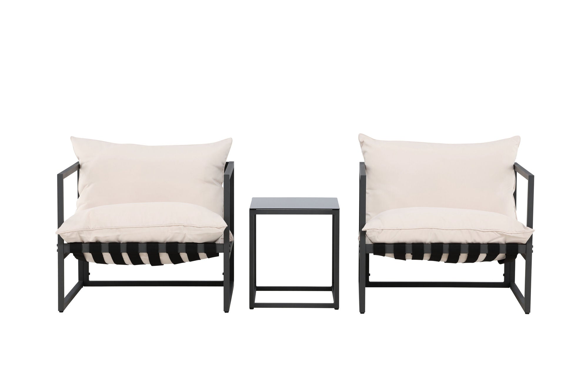 Venture Home Messina Lounge Set - Black/Beige