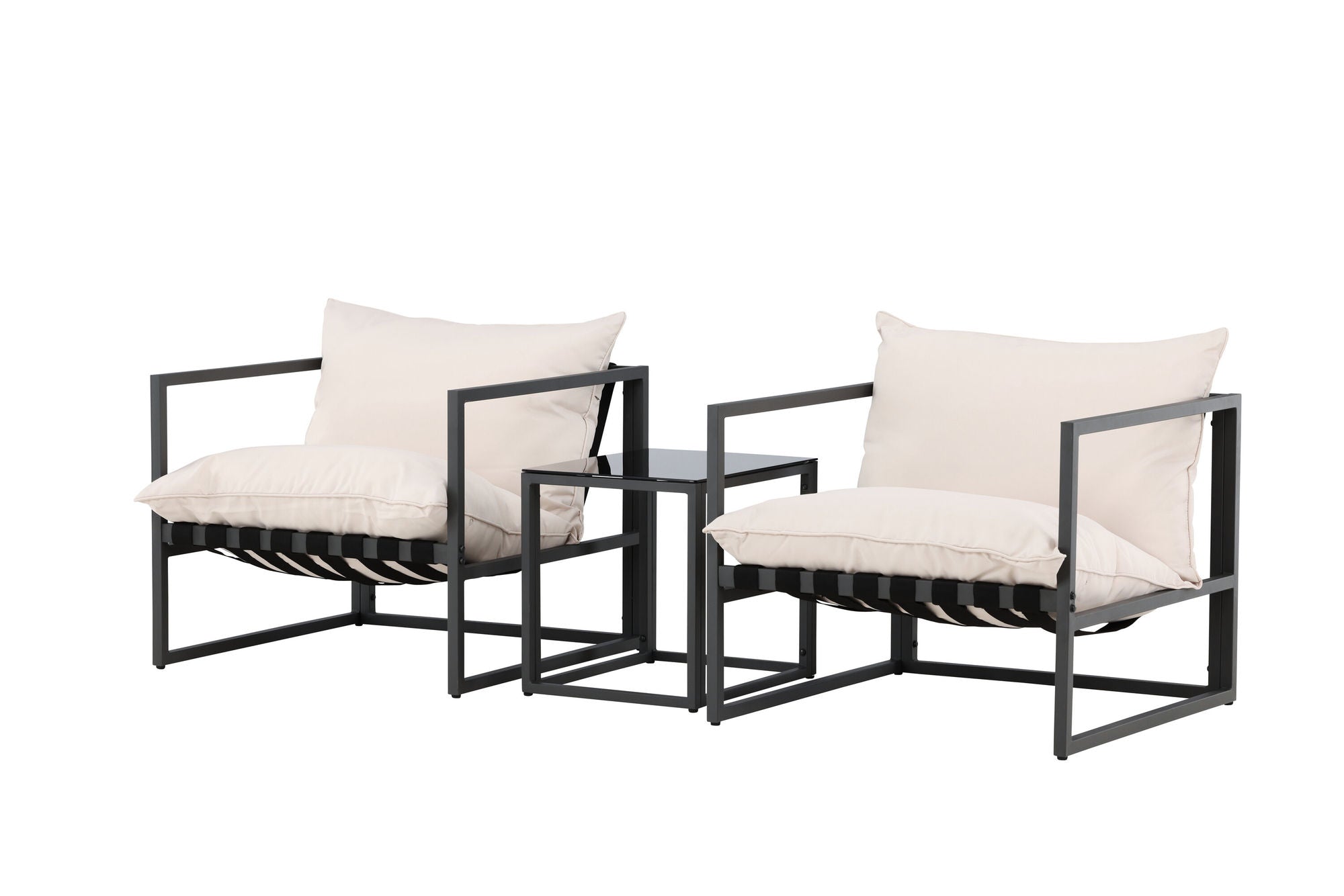 Venture Home Messina Lounge Set - Black/Beige