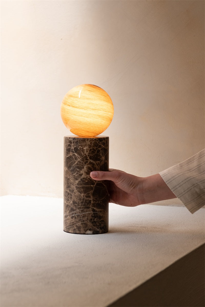 Tivoli dia.12 x h.30cm, brun, bord lampe