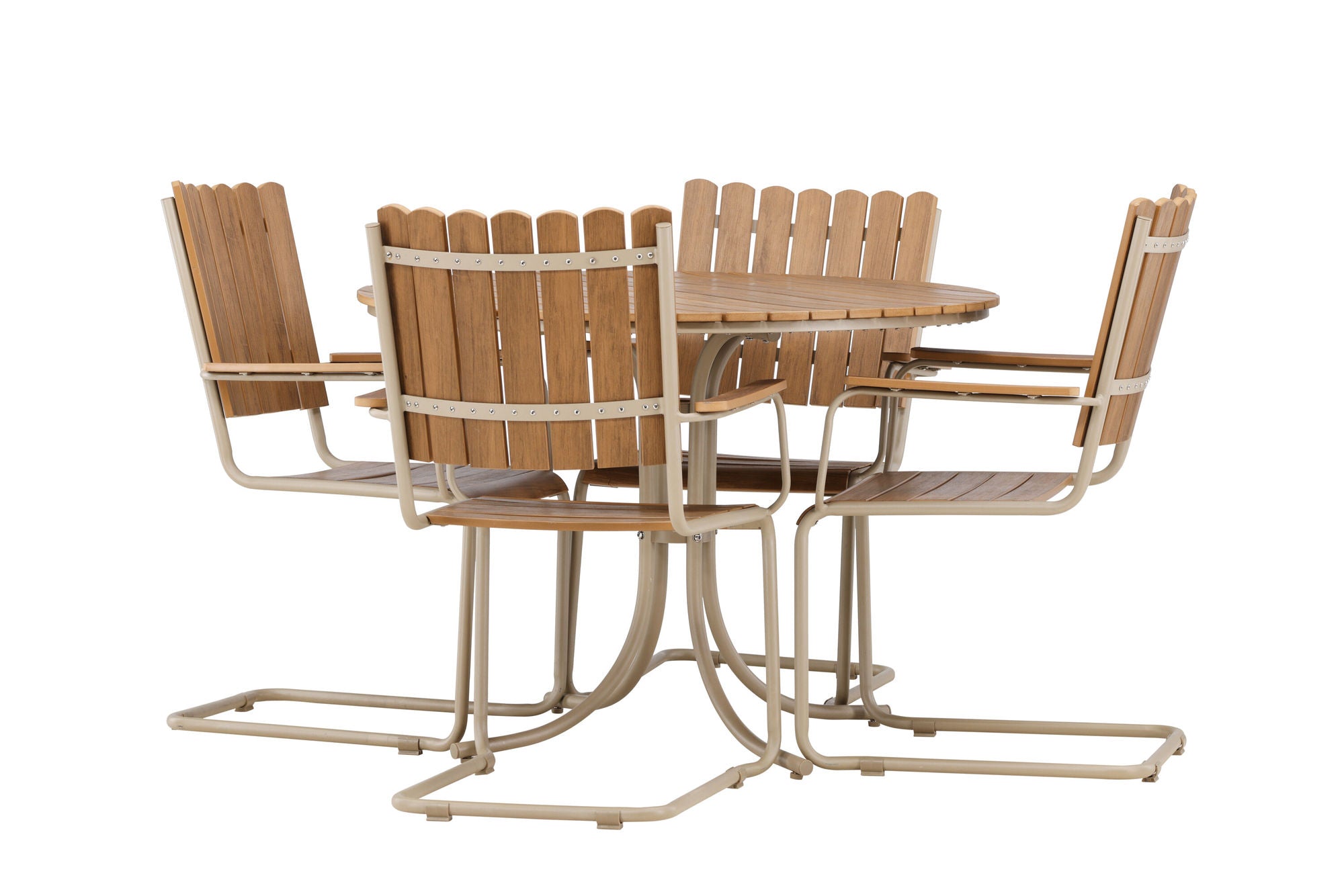 Venture Home Holmsund Dining Set - Beige / Polywood
