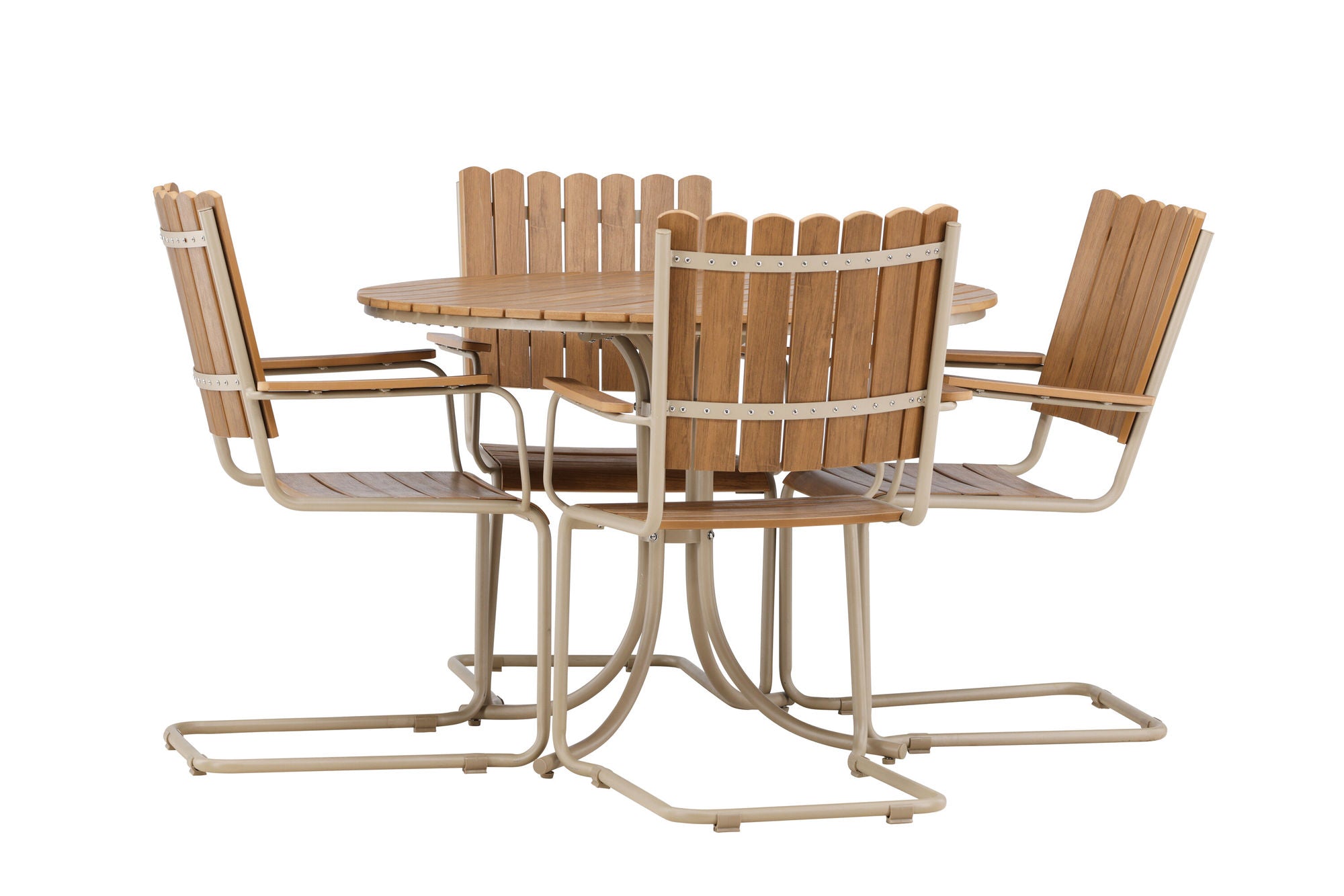 Venture Home Holmsund Dining Set - Beige / Polywood