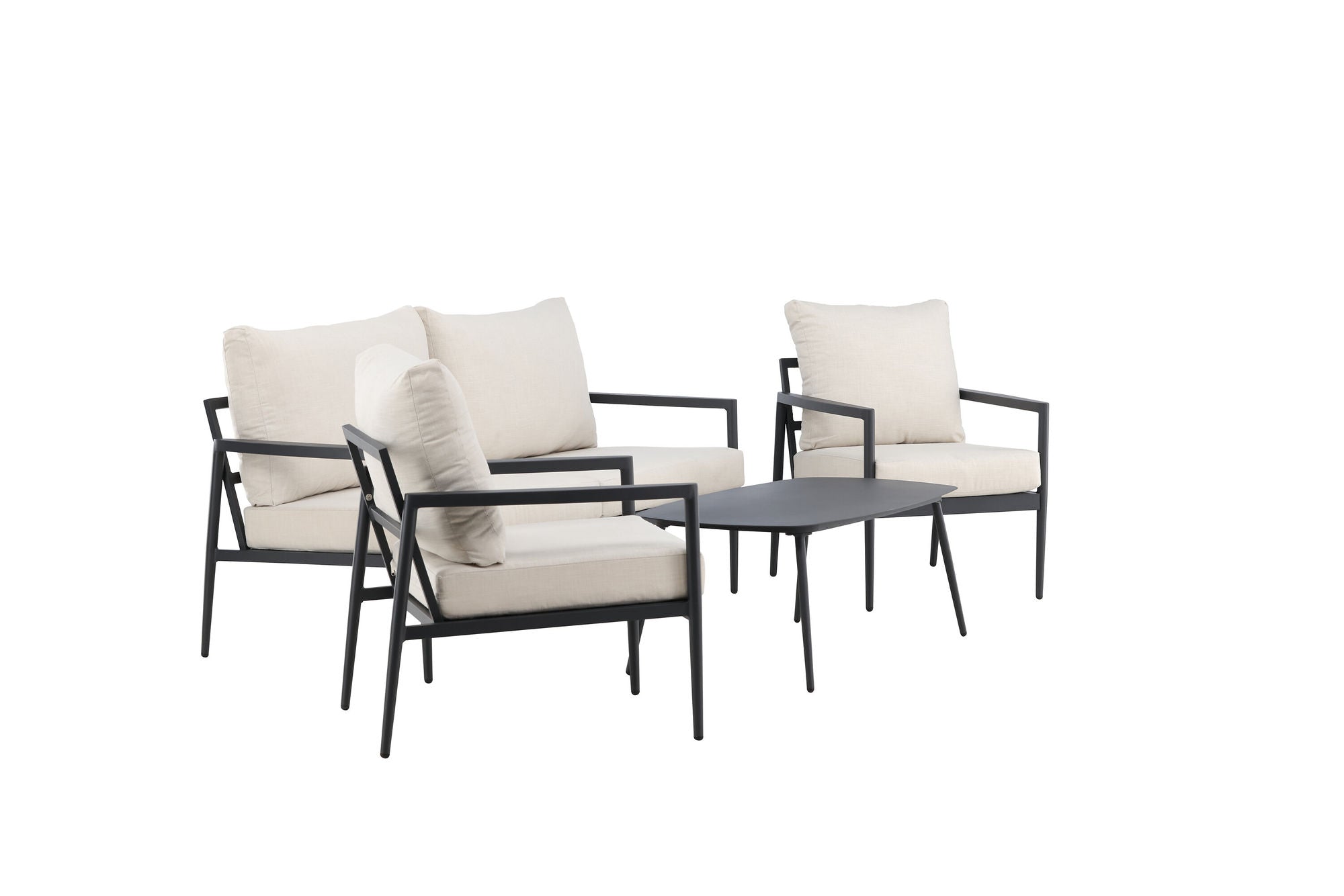 Venture Home Taromina Lounge Set - Black / Beige