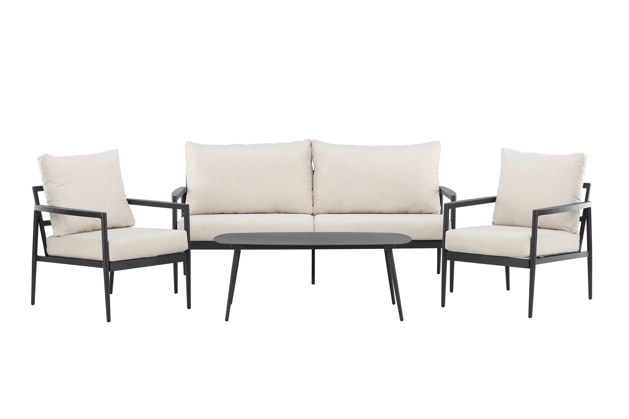 Venture Home Taromina Lounge Set - Black / Beige