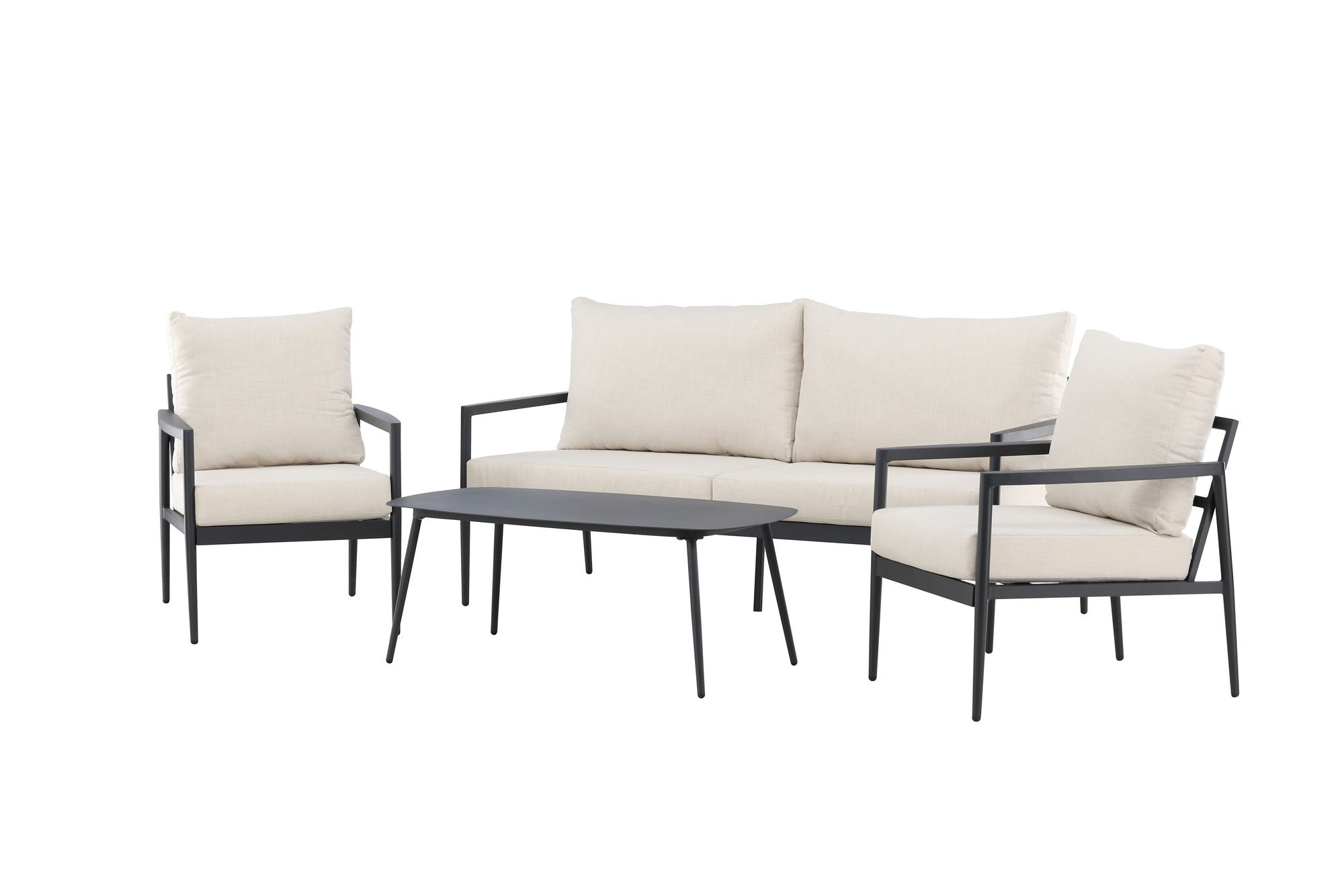 Venture Home Taromina Lounge Set - Black / Beige