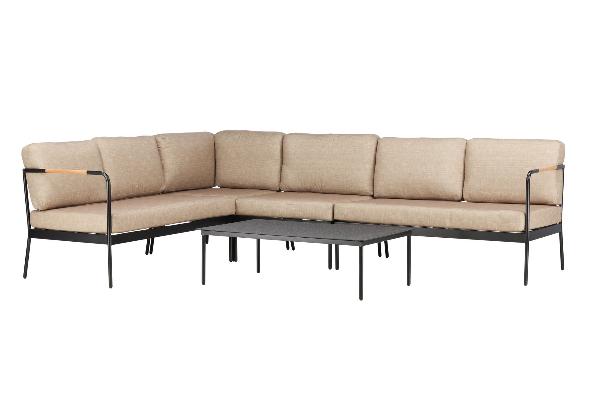 Venture Home Pehnna hjørne Loungeset Steel - Black / Sand