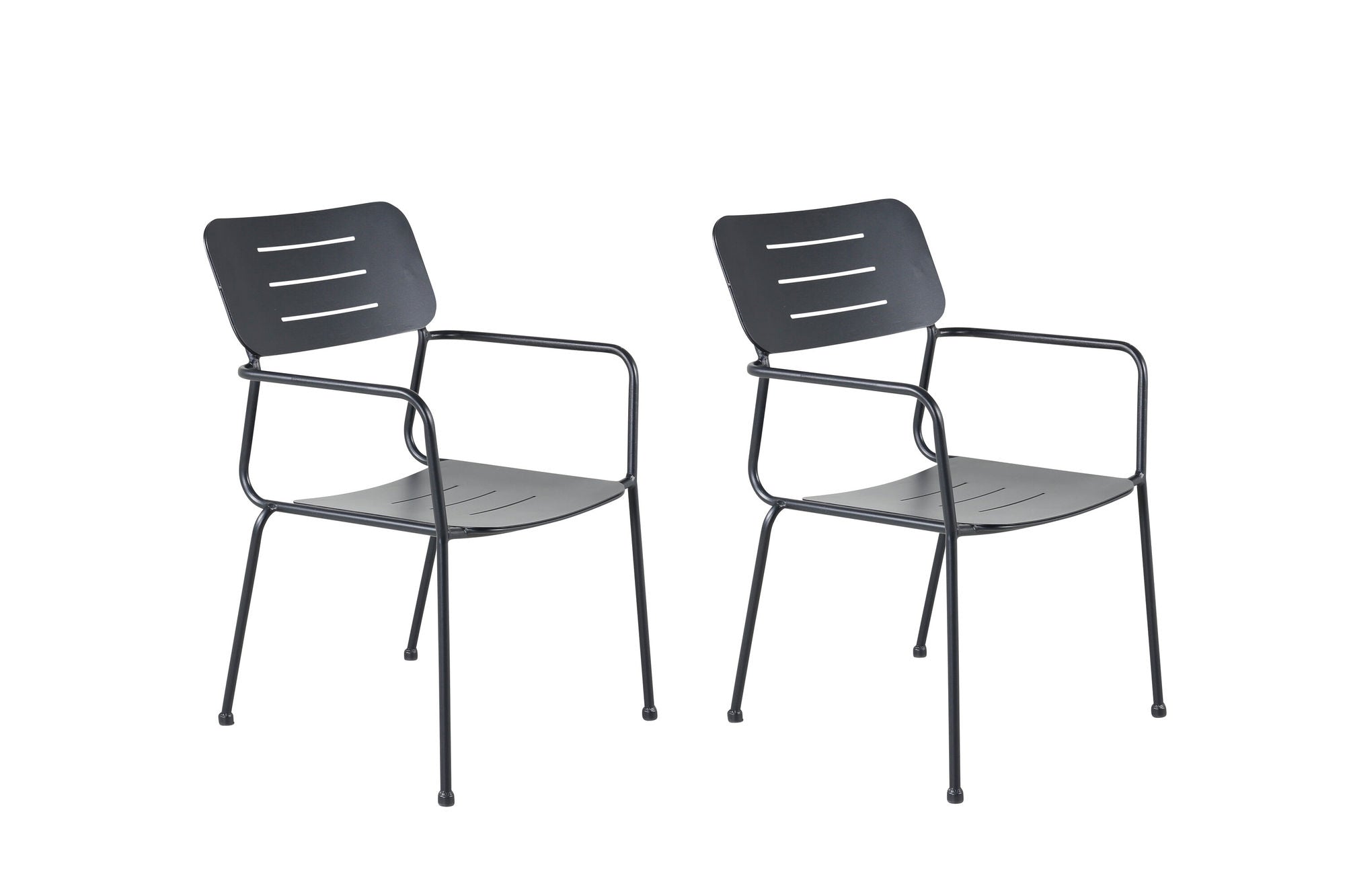 Venture Home Nicke Spisebordsstol W. Armrest 2-pack - Black Steel