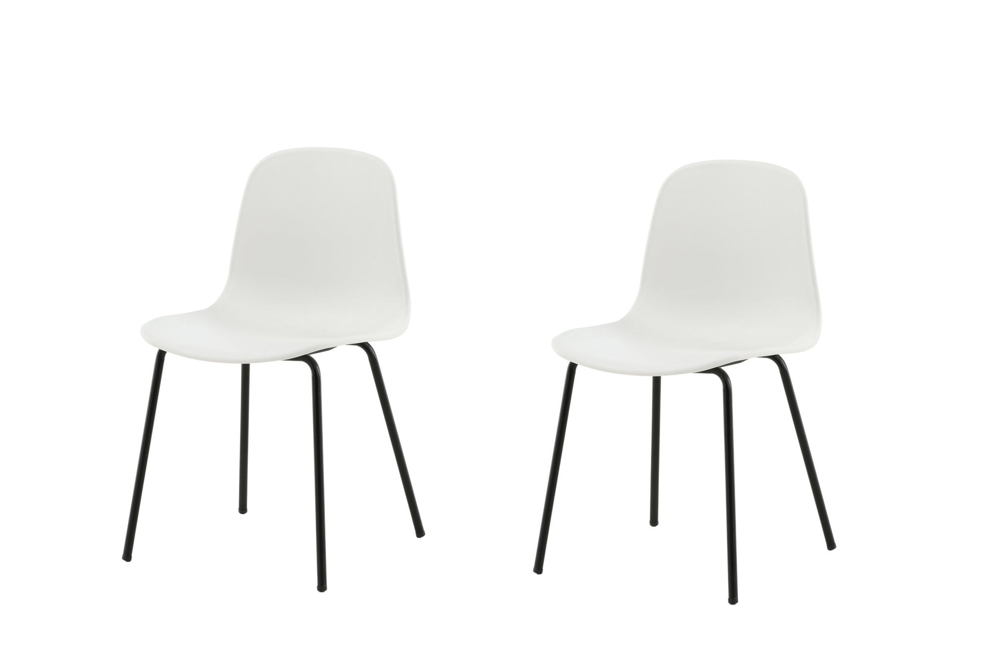 Venture Home Arctic Spisebordsstol 2-pack - Black Legs - White Plastic