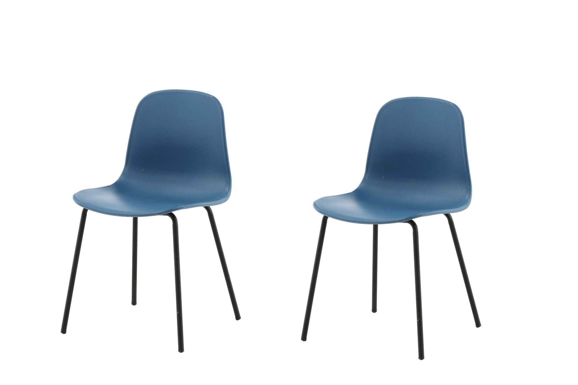 Venture Home Arctic Spisebordsstol 2-pack - Black Legs - Blue Plastic