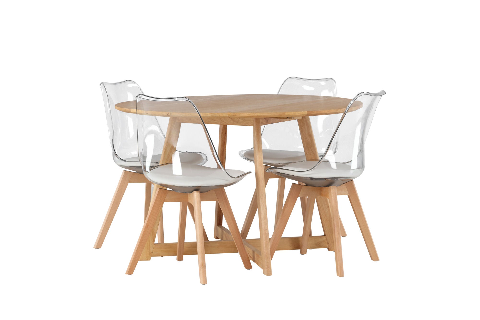 Venture Home Yakidon spisebord - Rubberwood / Oaklook MDF +Edvin Spisebordsstol - Nature / PET (seat cushion white) PET surface,seat with usual sponge _4