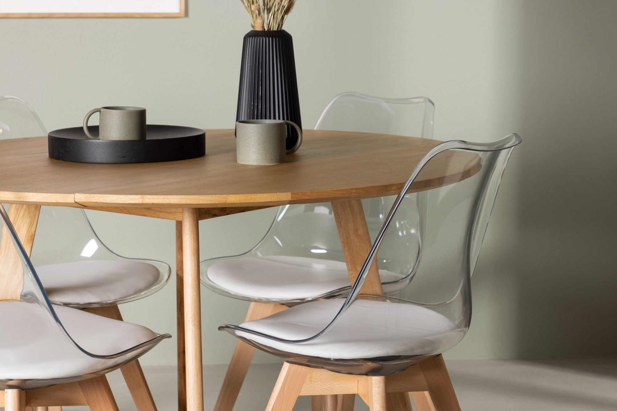 Venture Home Yakidon spisebord - Rubberwood / Oaklook MDF +Edvin Spisebordsstol - Nature / PET (seat cushion white) PET surface,seat with usual sponge _4