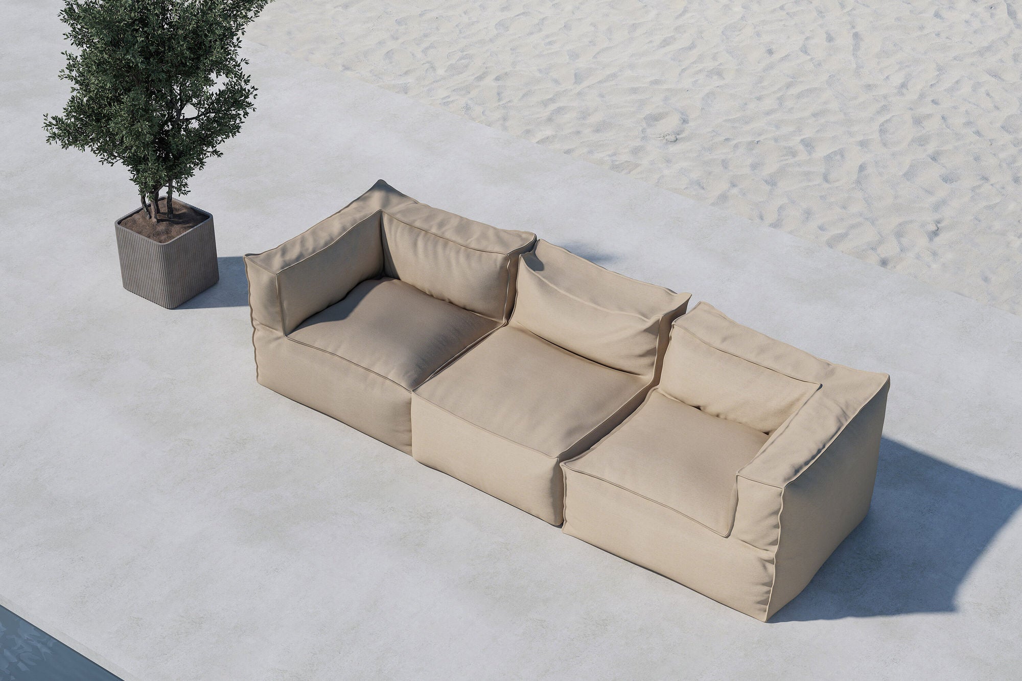 Venture Home Rambo Lounge Sofa 2 + 1 - Beige
