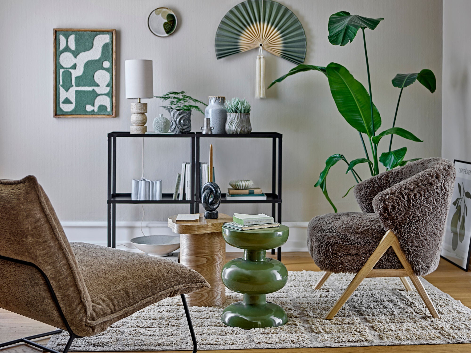 Bloomingville Camino Loungestol, Brun, FSC®100%, Gummitræ