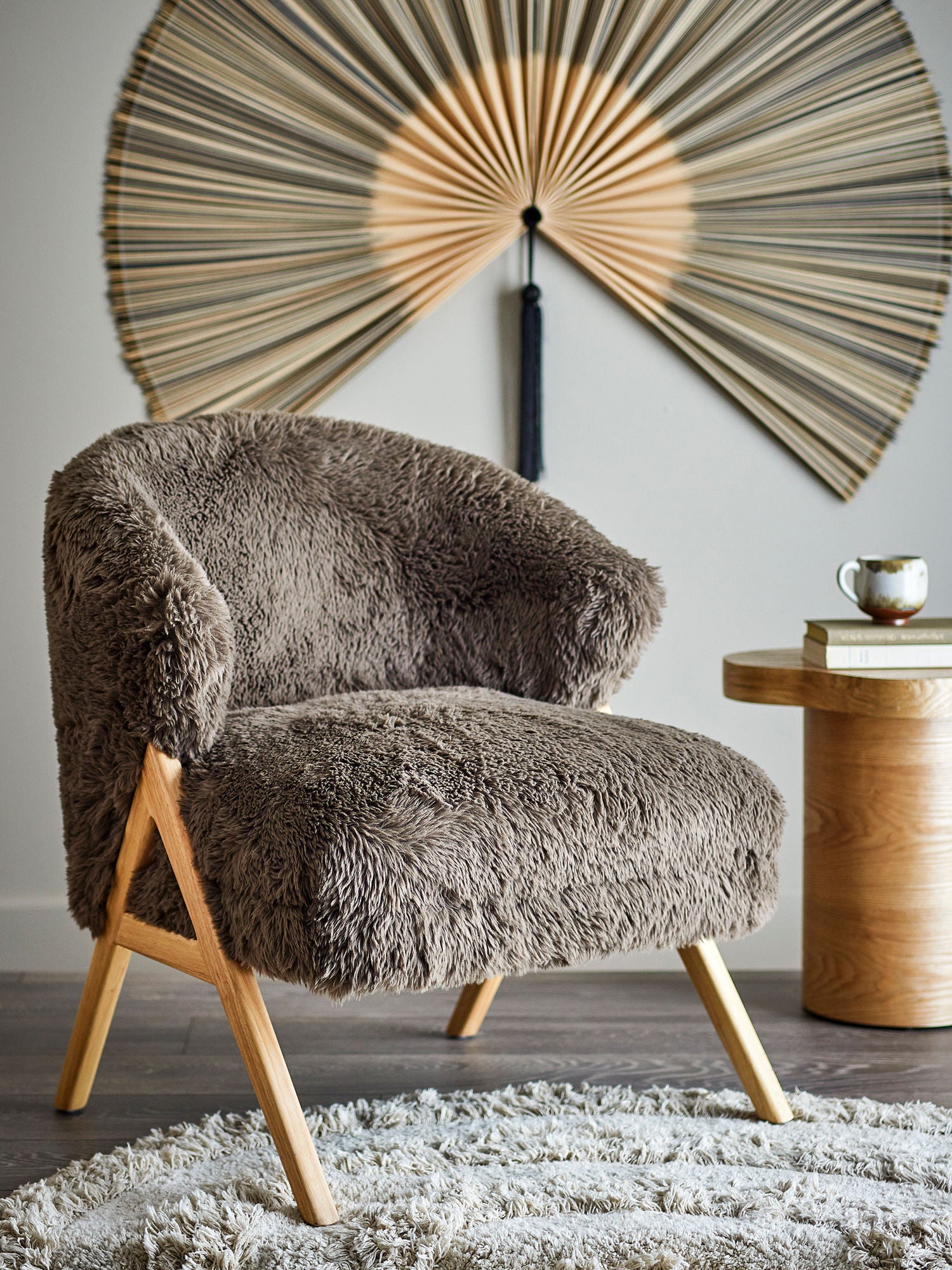Bloomingville Camino Loungestol, Brun, FSC®100%, Gummitræ