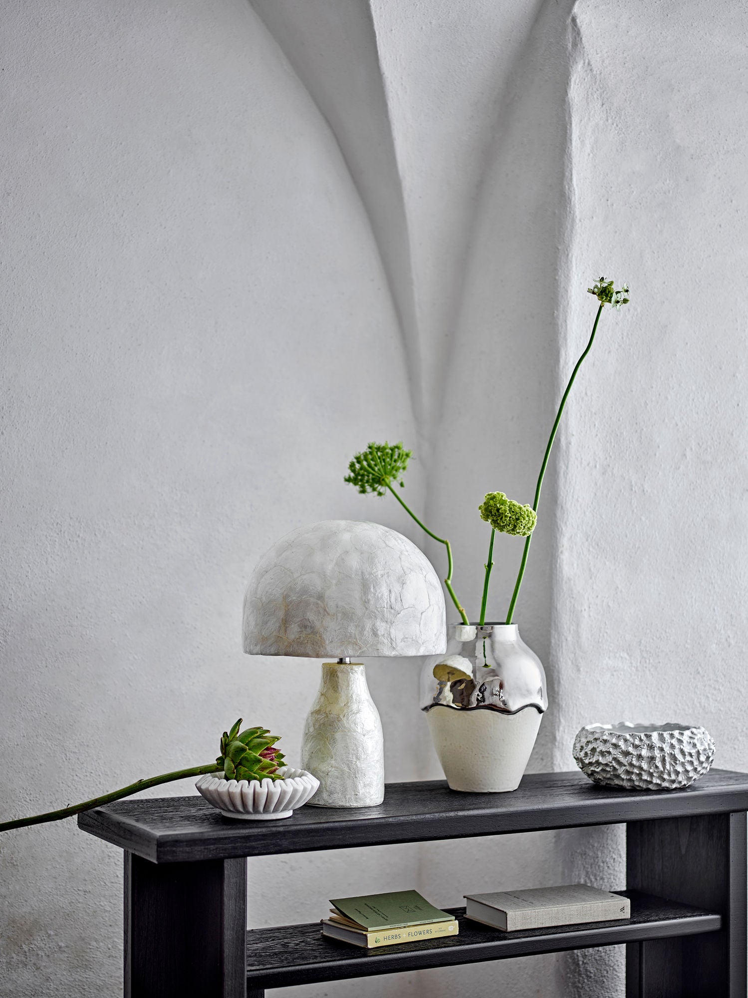 Bloomingville Adria Bordlampe, Natur, Mother of pearl