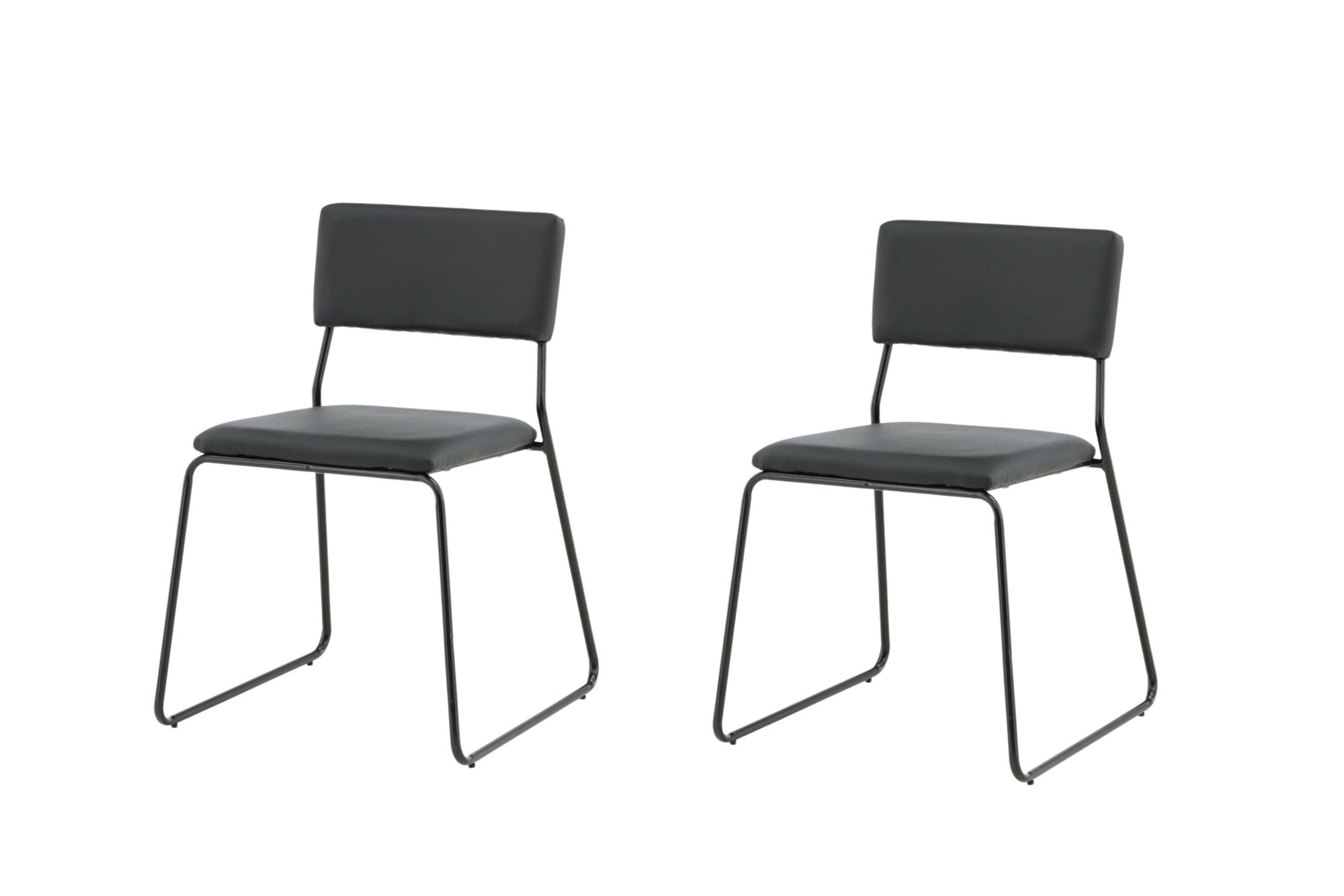 Venture Home Kenth stol 2-pack - Black / Black PU