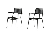 Venture Home Lindos Armchair 2-pack - Black Alu / Black Rope