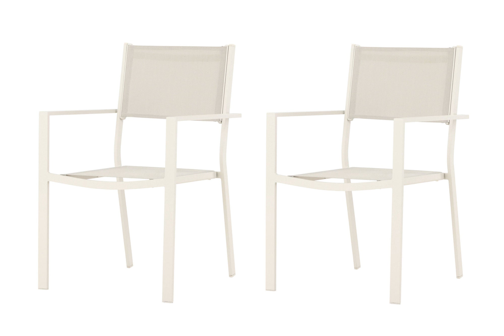Venture Home Copacabana Stacking stol 2-pack - Beige/Beige