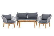 Venture Home Chania Sofa set - Grey/Acacia