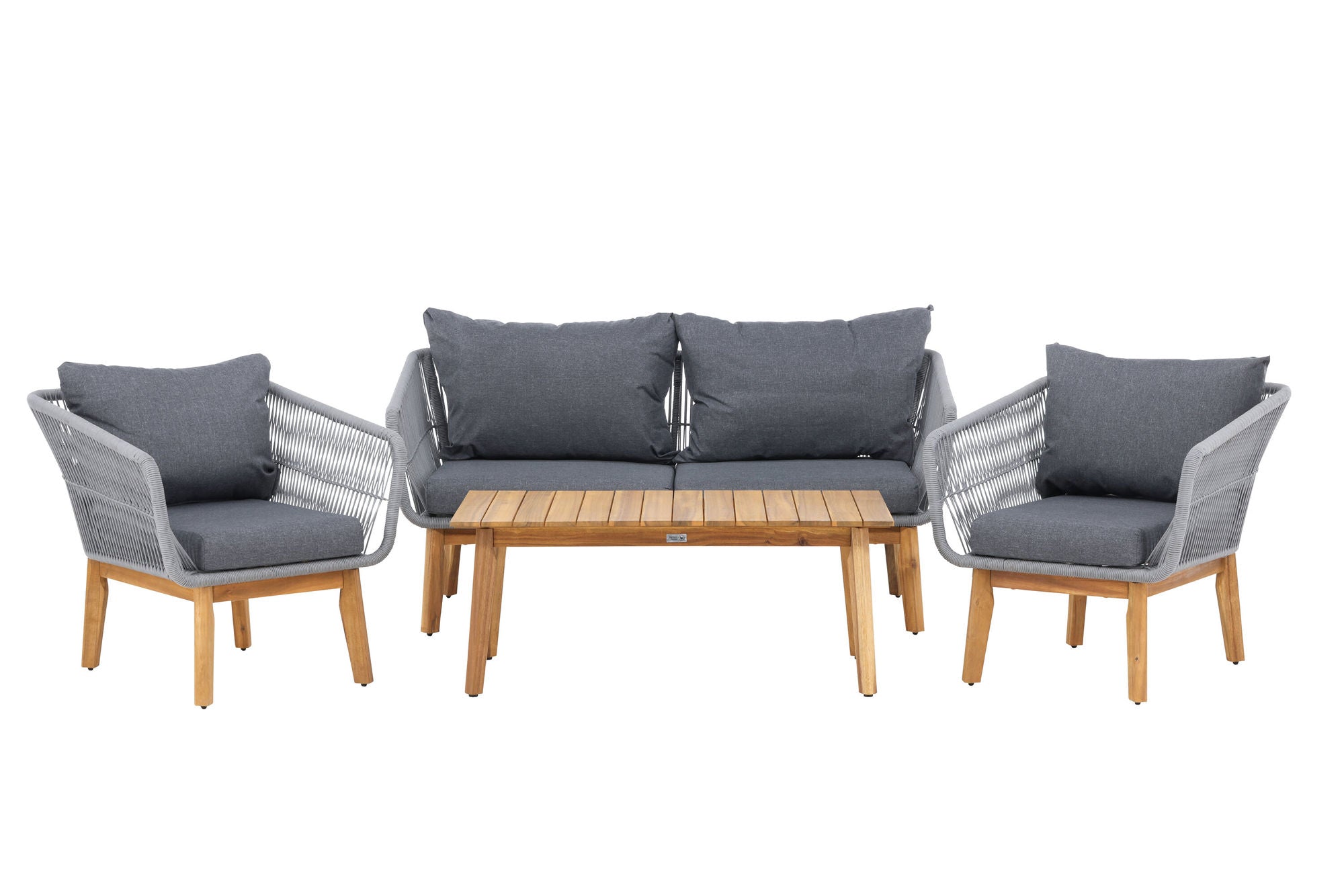 Venture Home Chania Sofa set - Grey/Acacia