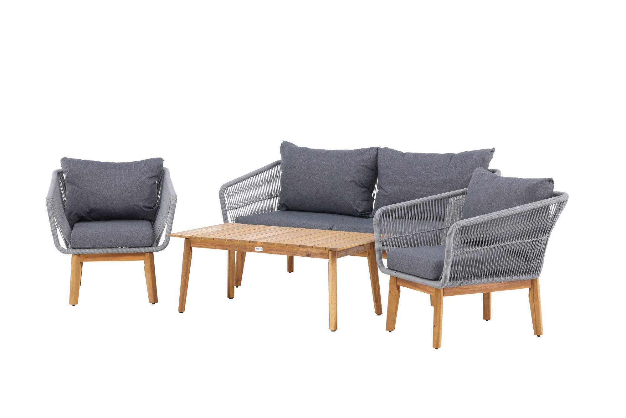 Venture Home Chania Sofa set - Grey/Acacia