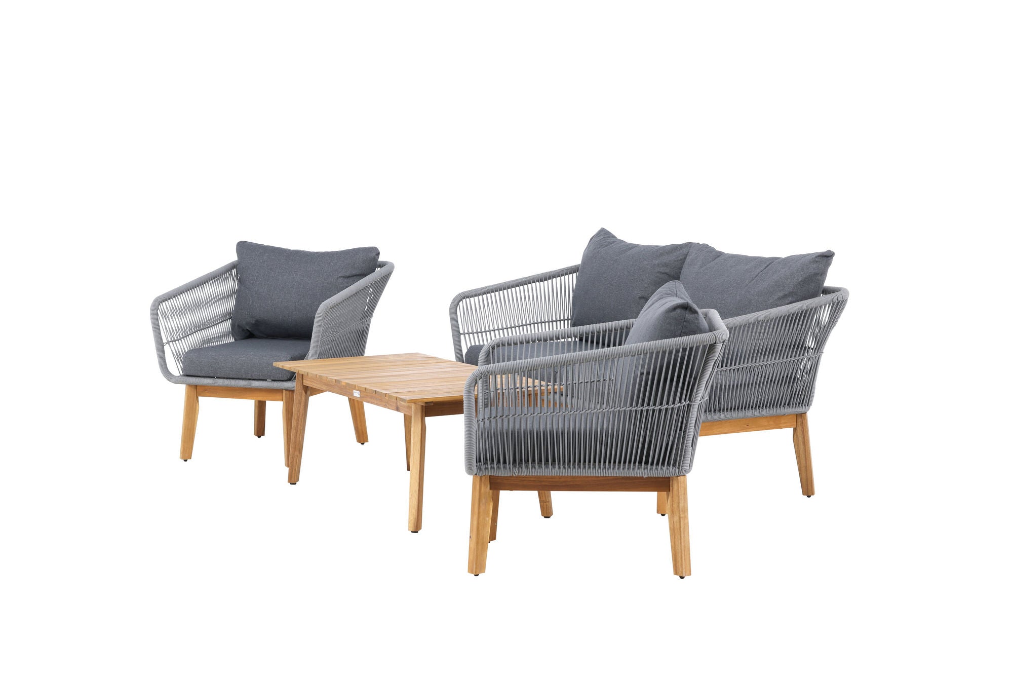 Venture Home Chania Sofa set - Grey/Acacia