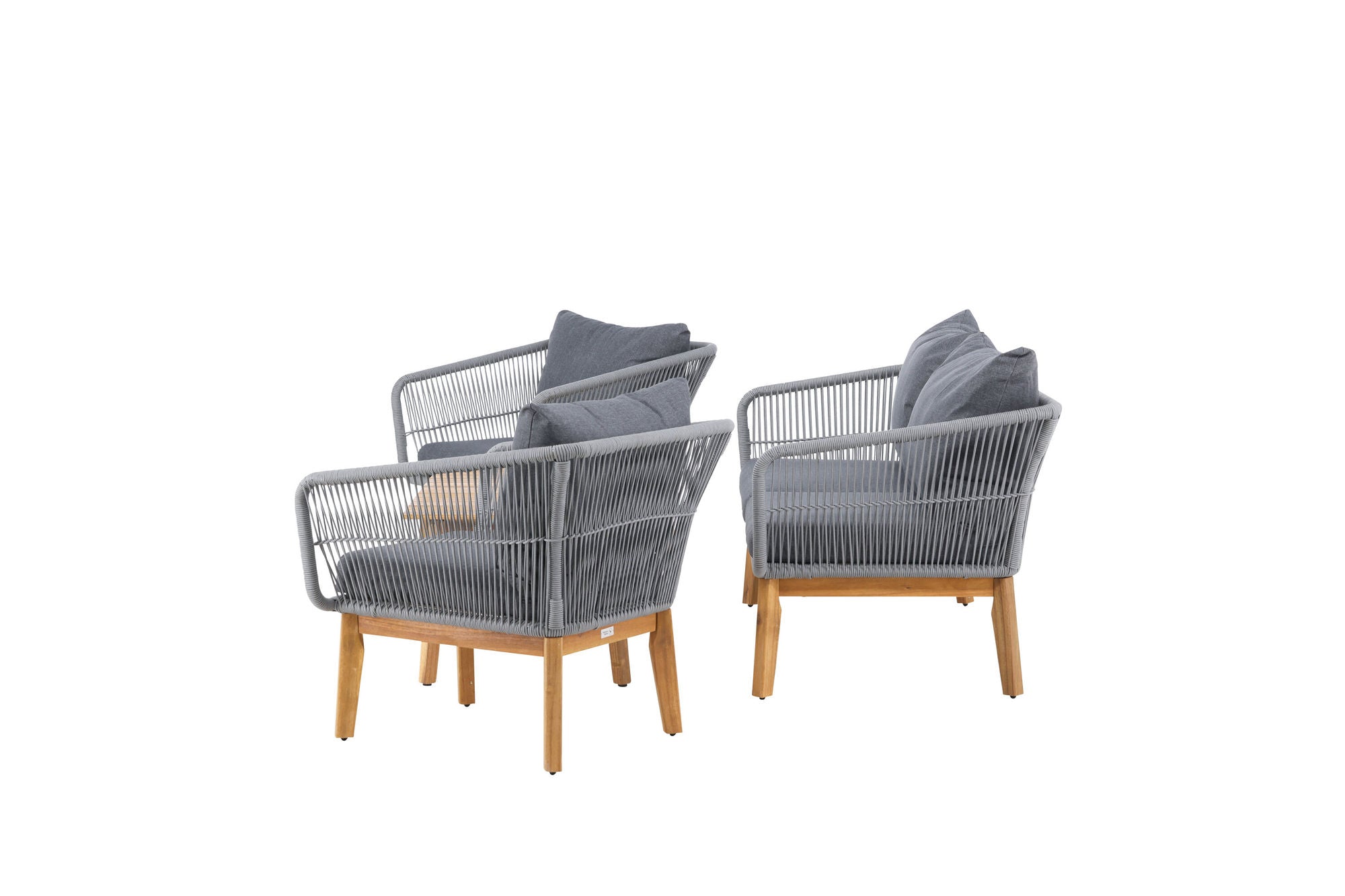 Venture Home Chania Sofa set - Grey/Acacia