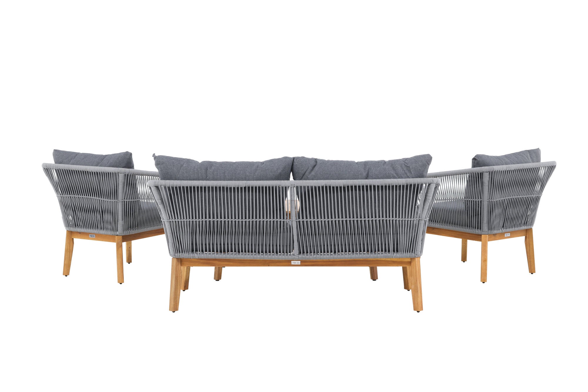 Venture Home Chania Sofa set - Grey/Acacia