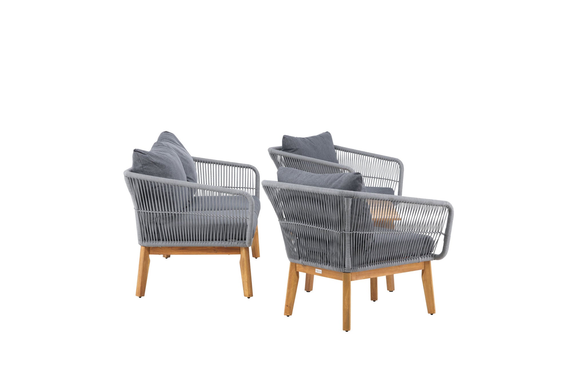Venture Home Chania Sofa set - Grey/Acacia
