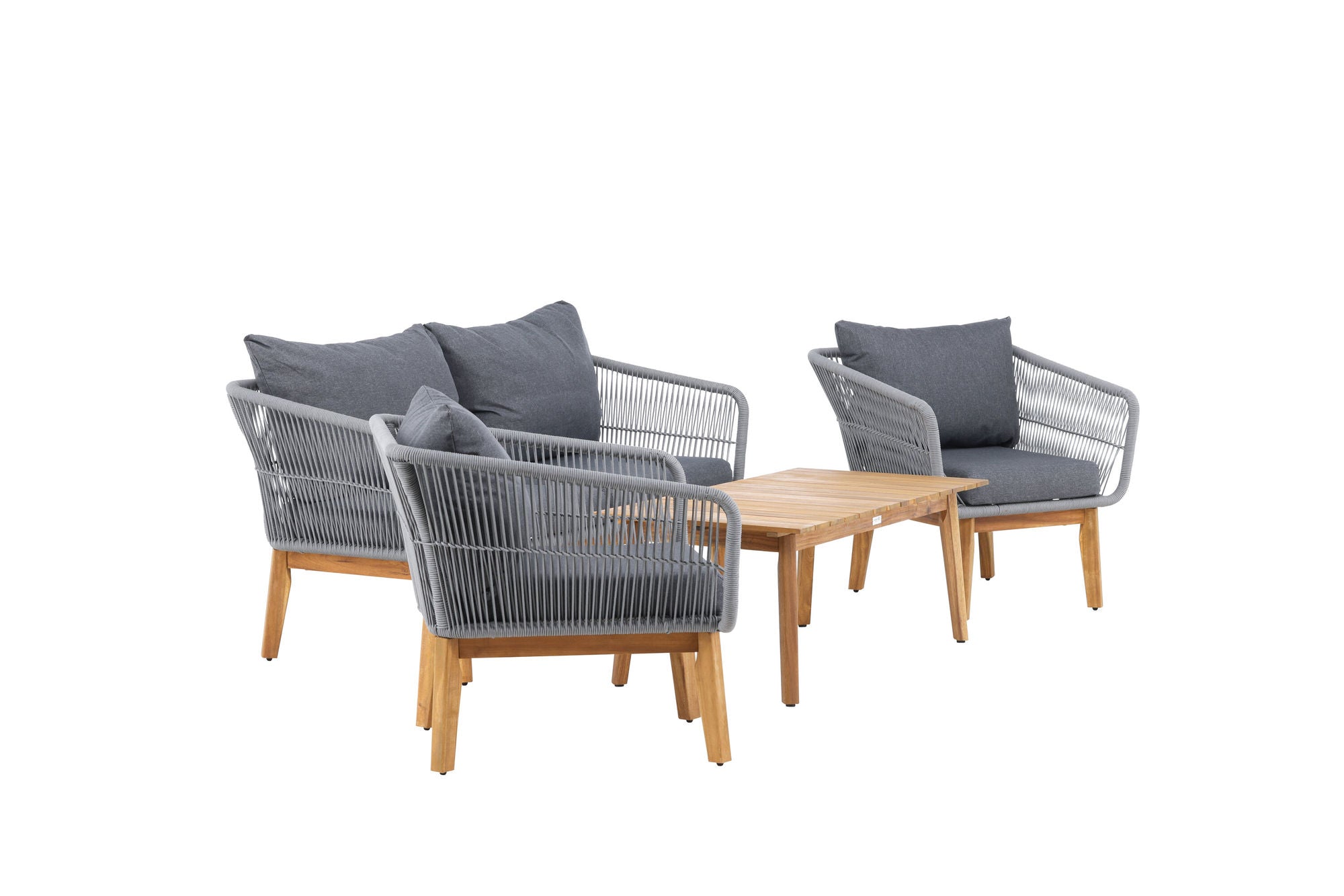 Venture Home Chania Sofa set - Grey/Acacia