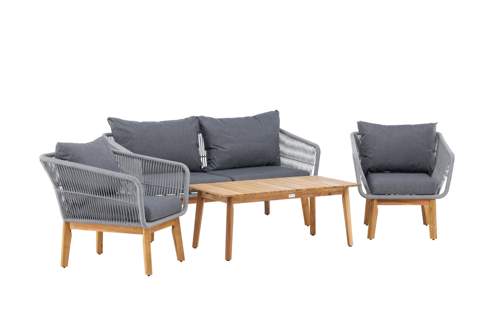 Venture Home Chania Sofa set - Grey/Acacia