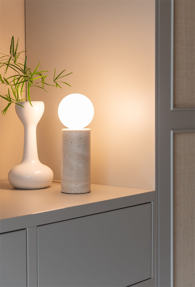 Tivoli dia.12 x h.30cm, Hvid, Bord lampe