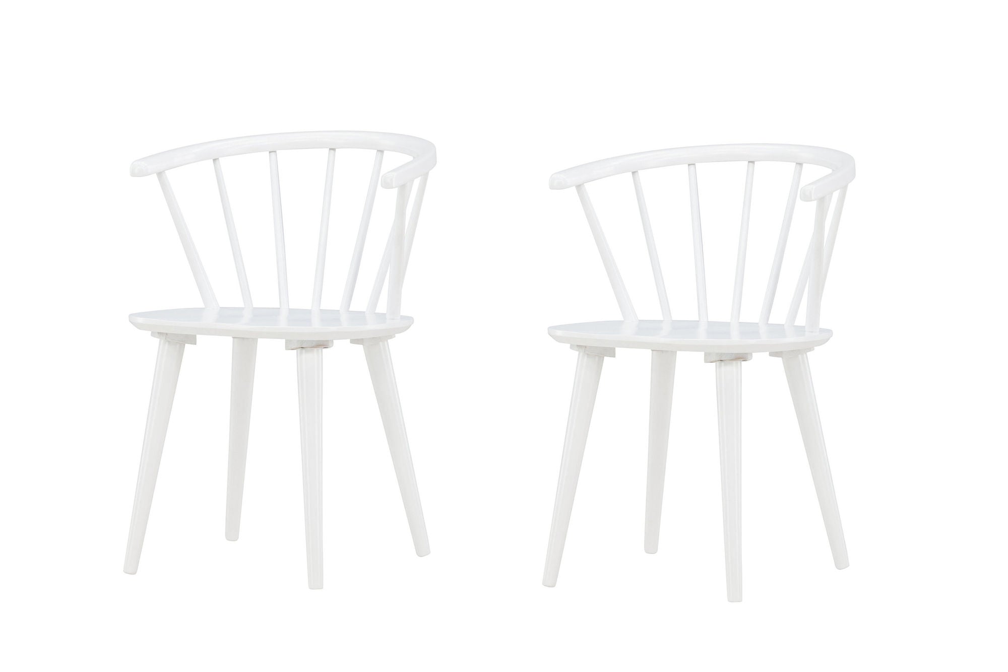 Venture Home Bobby Spisebordsstol 2-pack - White / White Solid Rubber Wood
