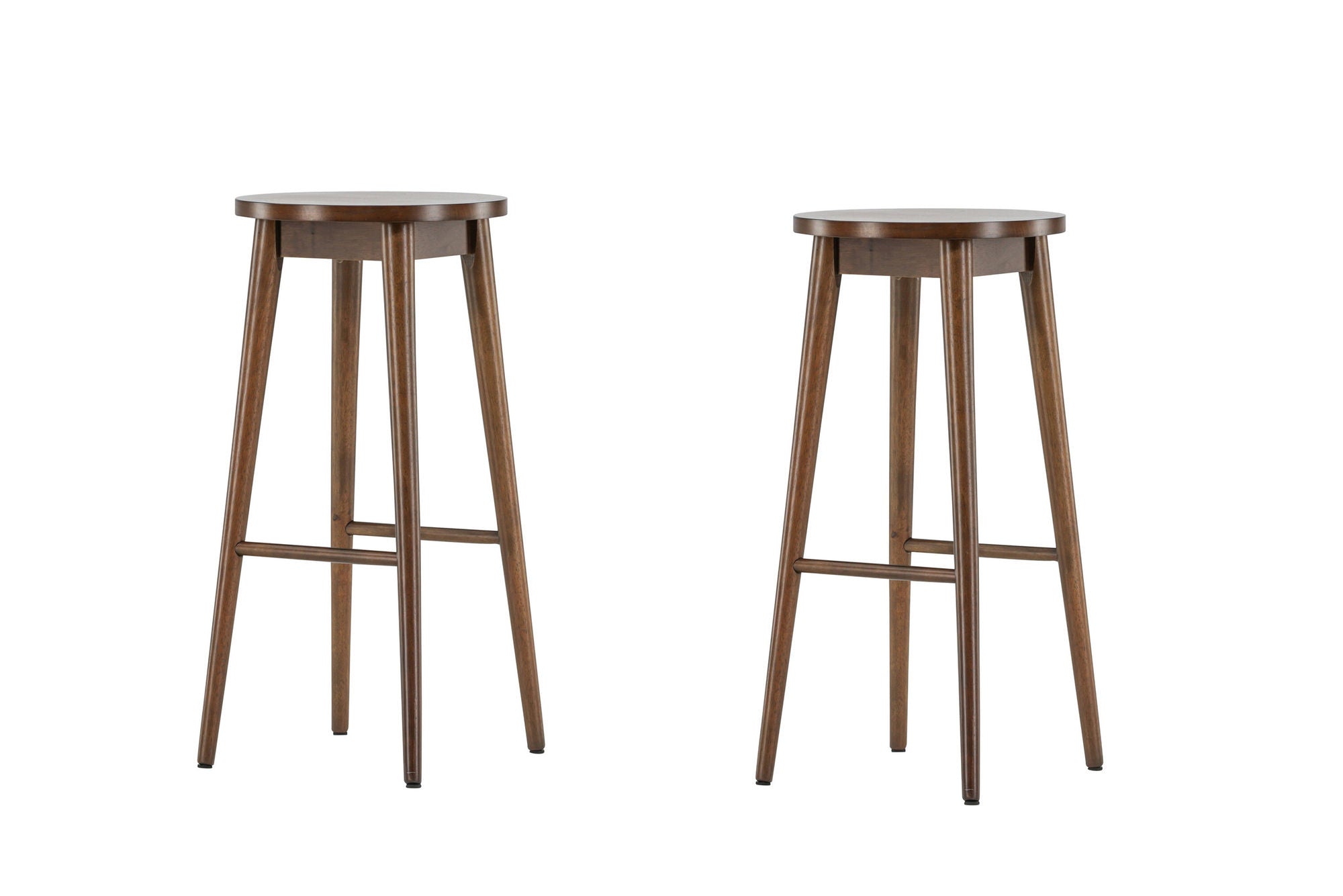 Vind Mollösand Bar stol 2-pack - Mocca / Walnut Wood
