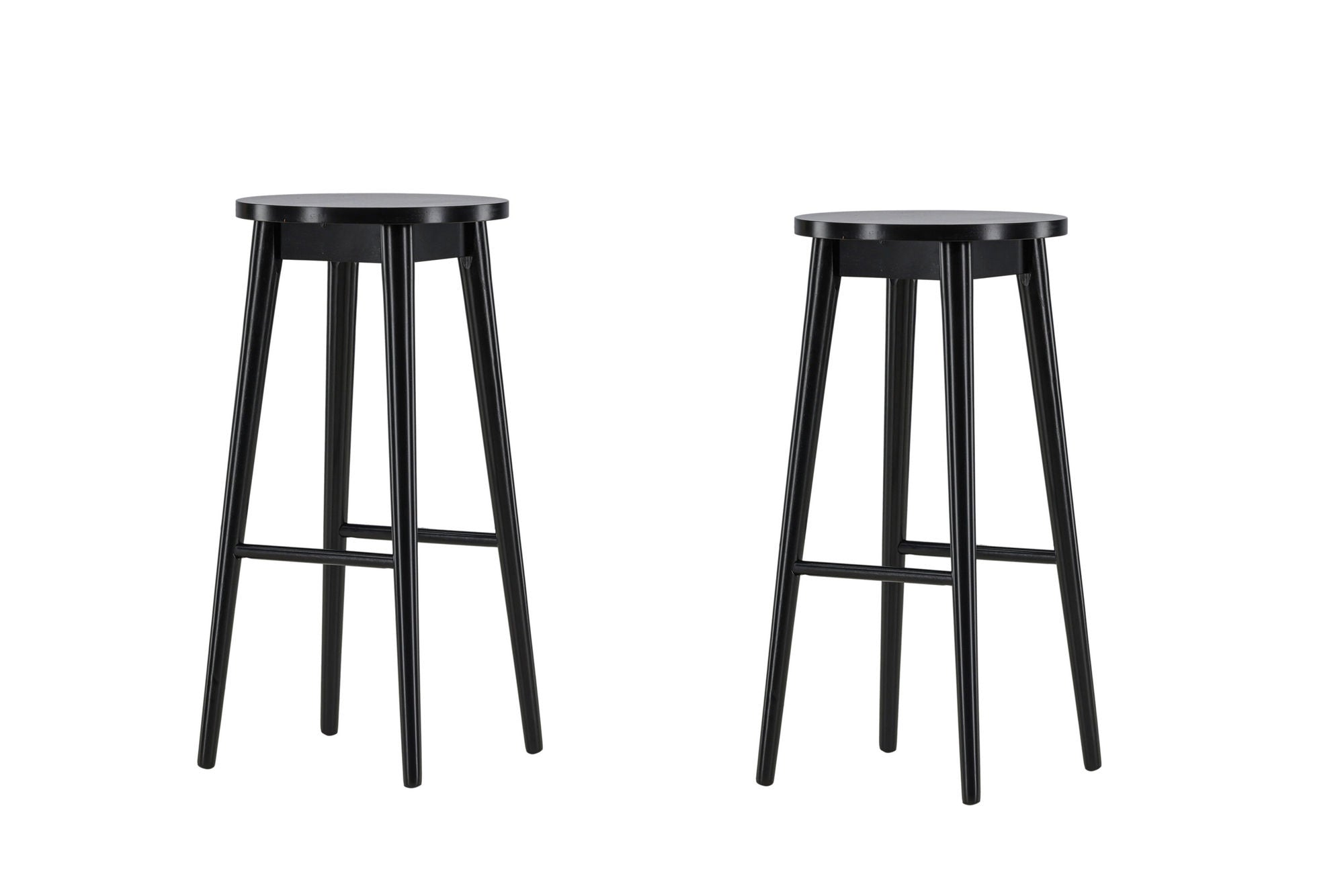 Vind Mollösand Bar stol 2-pack - Black / Black Wood