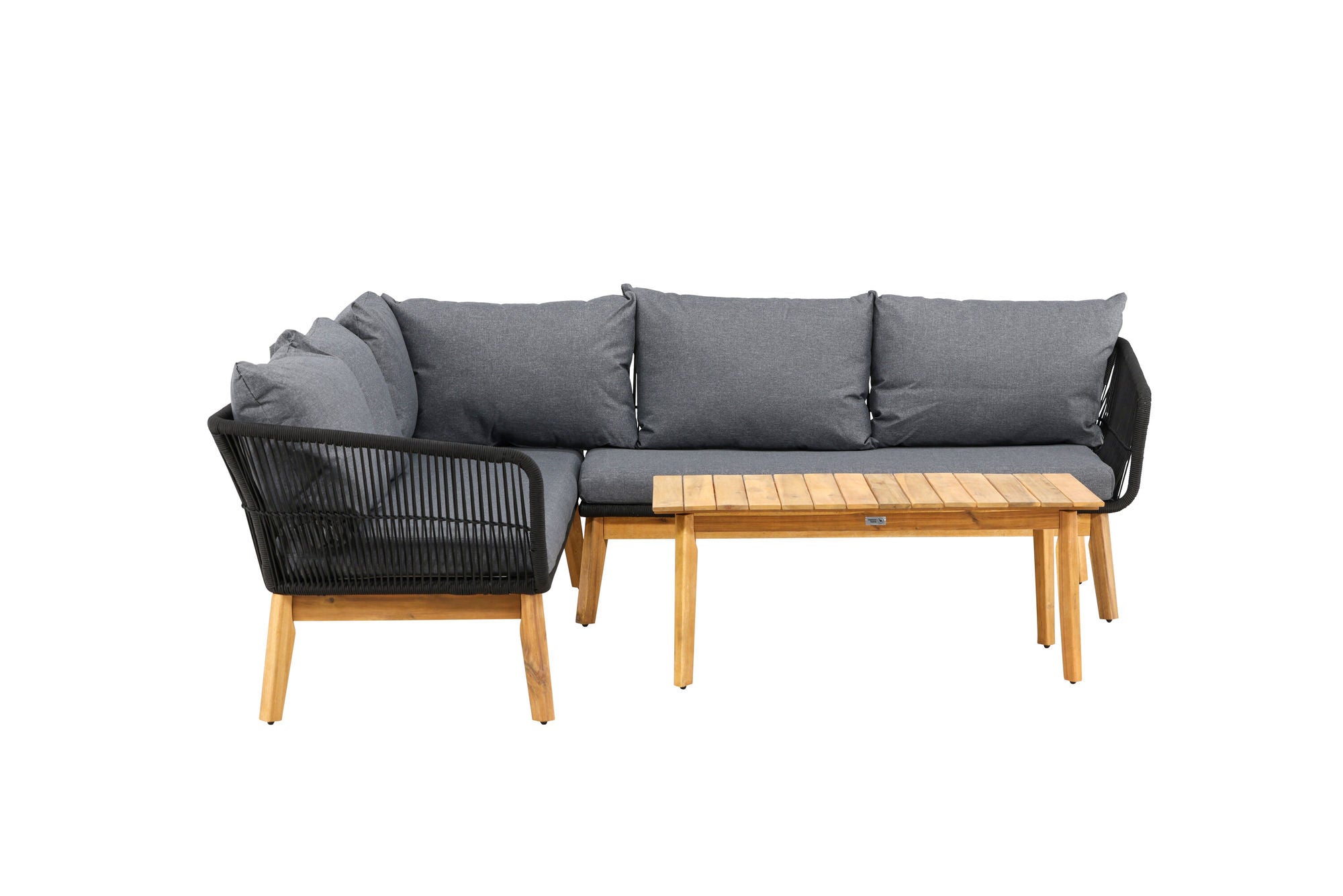 Venture Home Chania hjørne sofa - Black/Acacia
