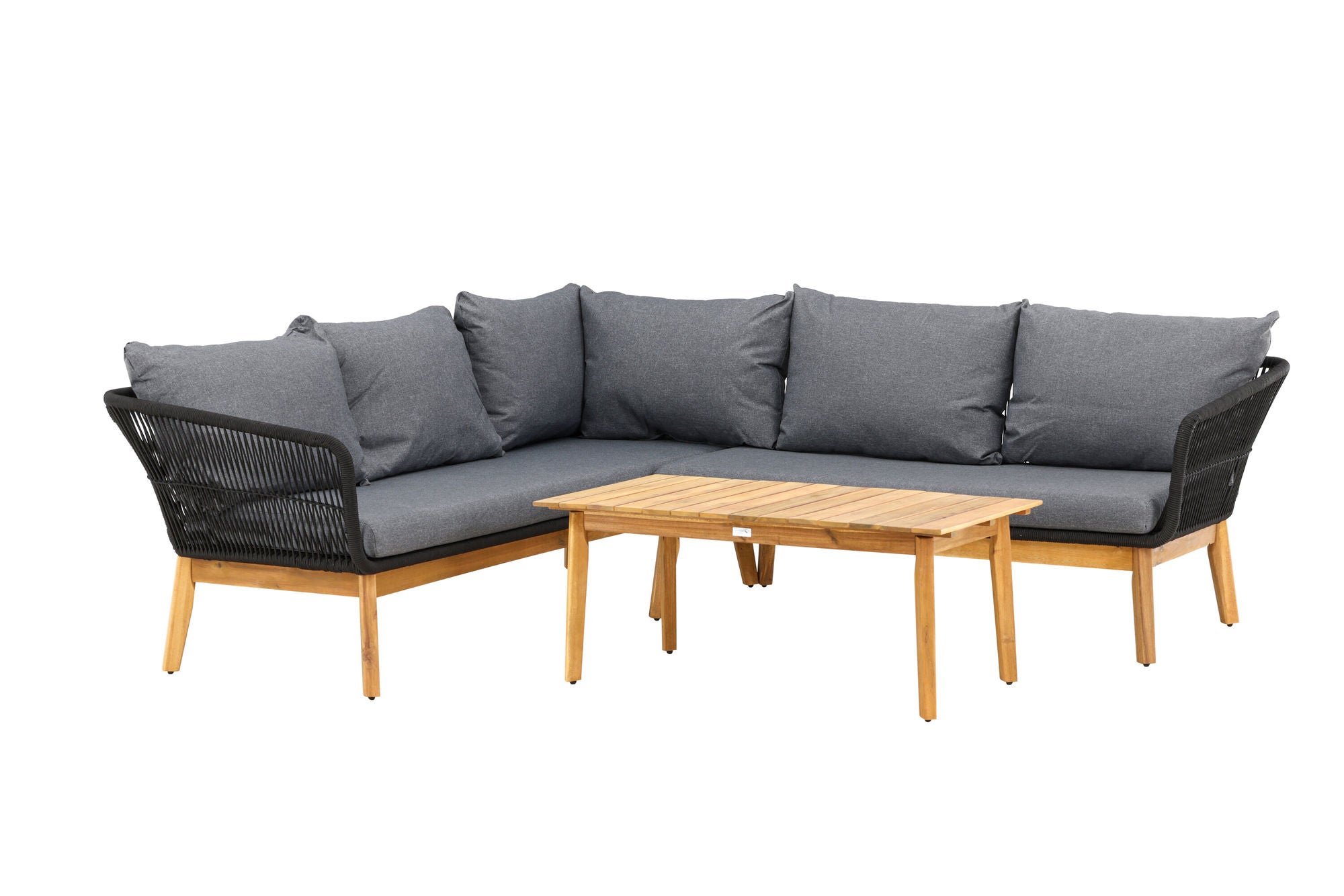 Venture Home Chania hjørne sofa - Black/Acacia