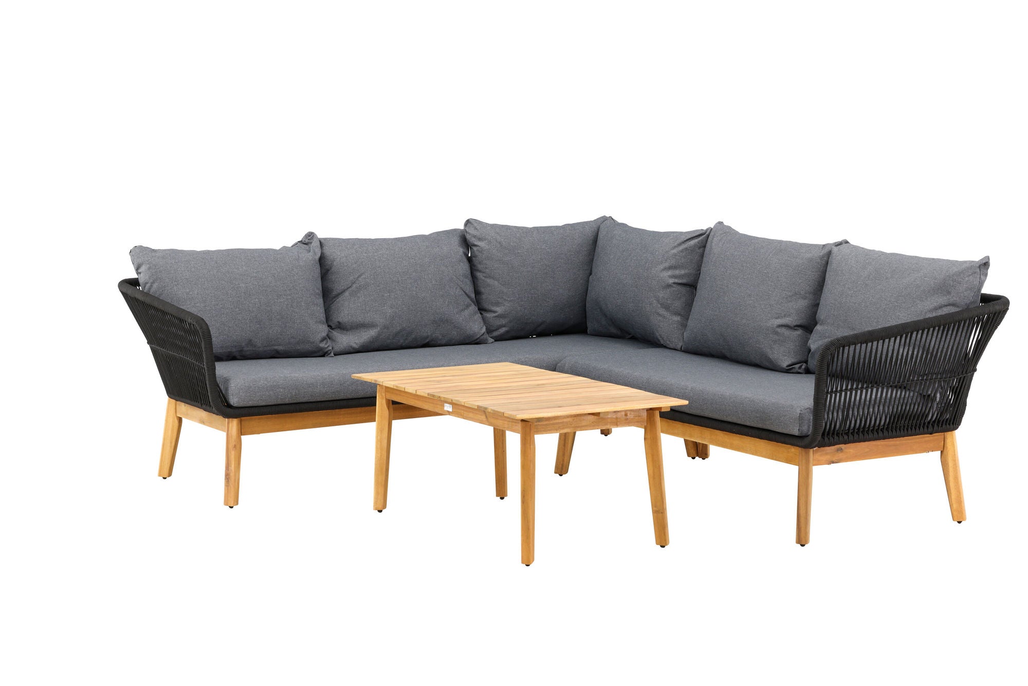 Venture Home Chania hjørne sofa - Black/Acacia