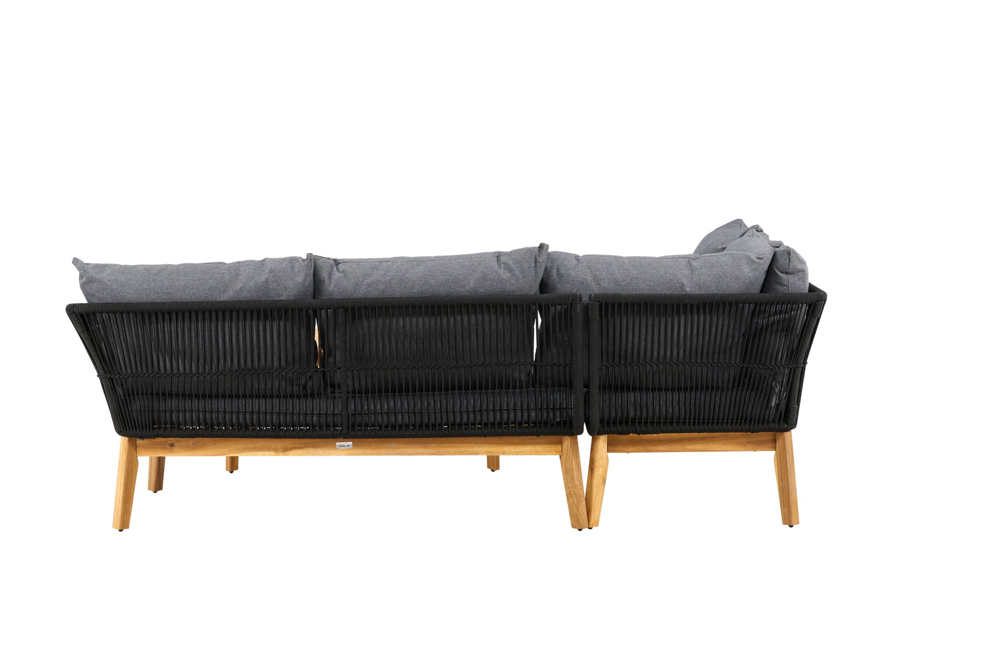 Venture Home Chania hjørne sofa - Black/Acacia